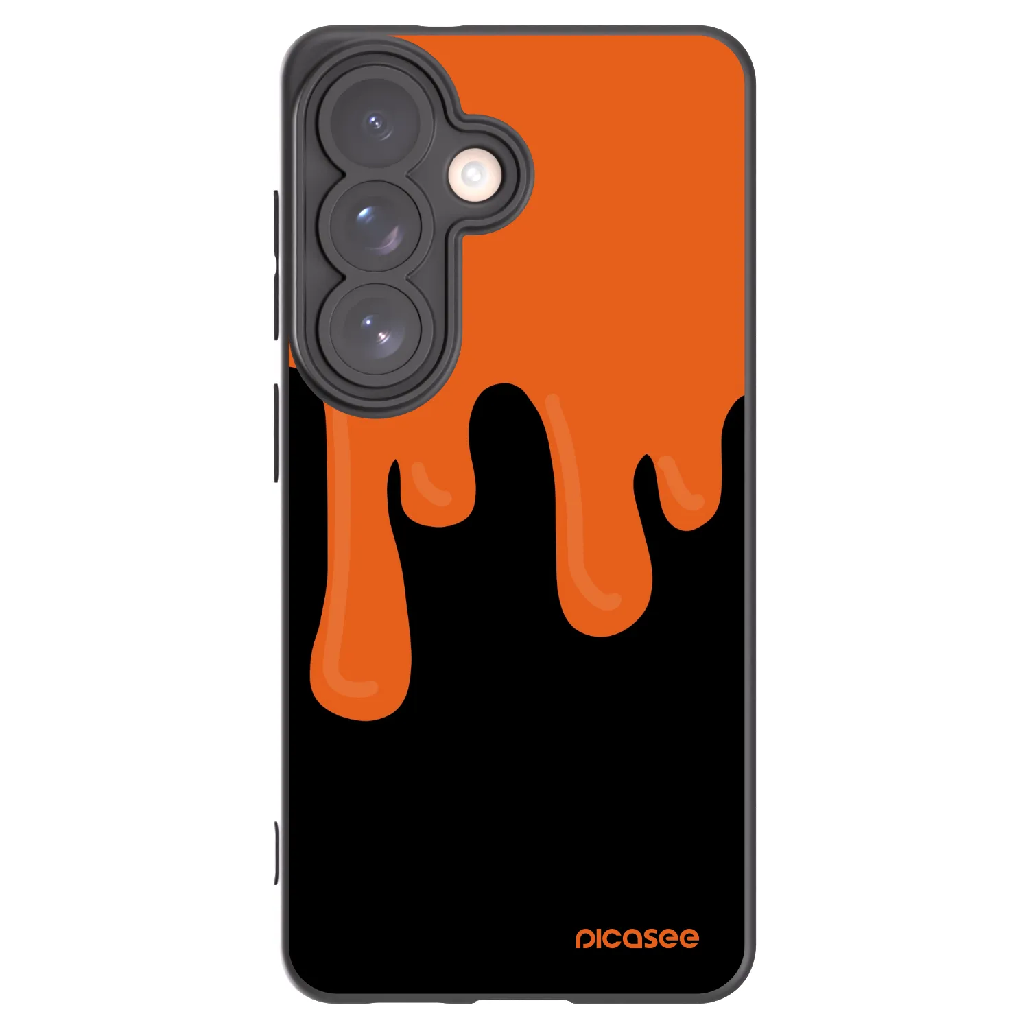 Picasee silikónový čierny obal pre Samsung Galaxy S26 - Orange spooky