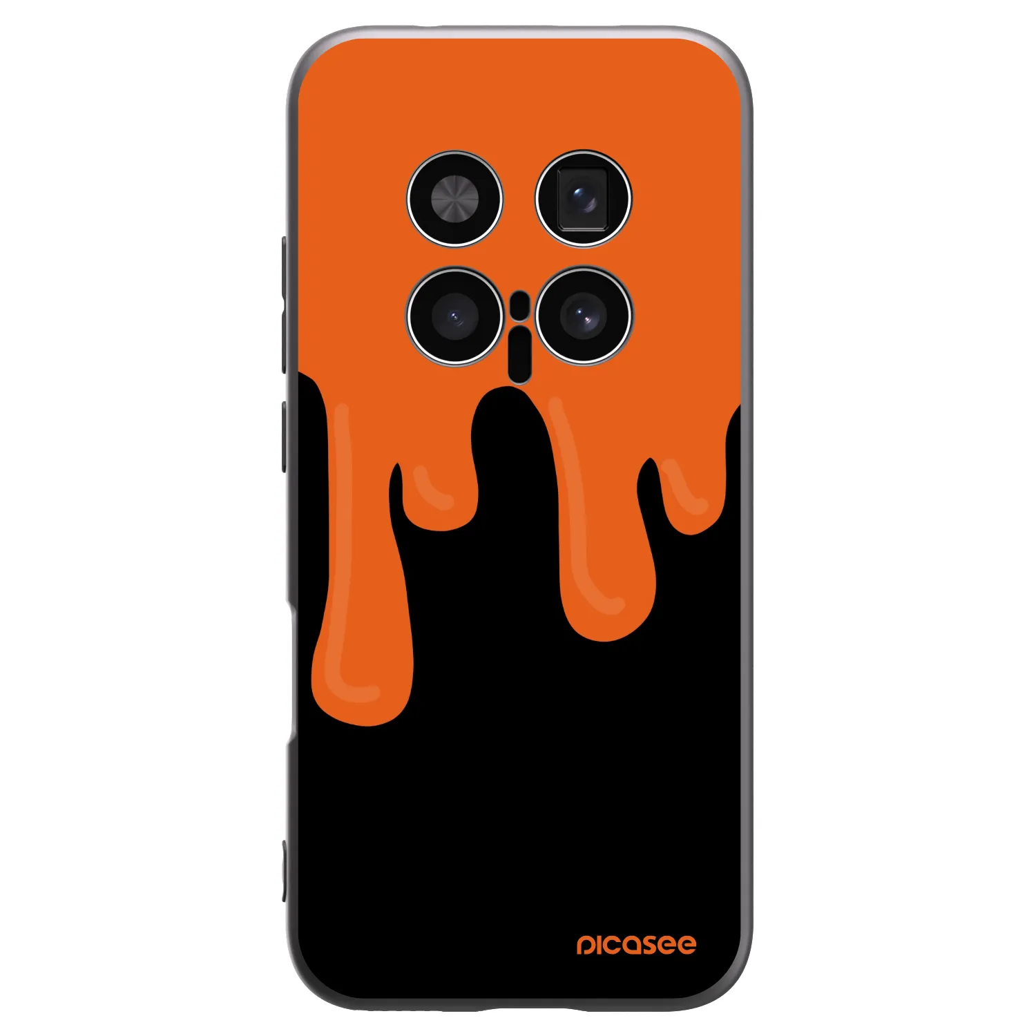 Picasee silikónový čierny obal pre Honor Magic8 Pro 5G - Orange spooky