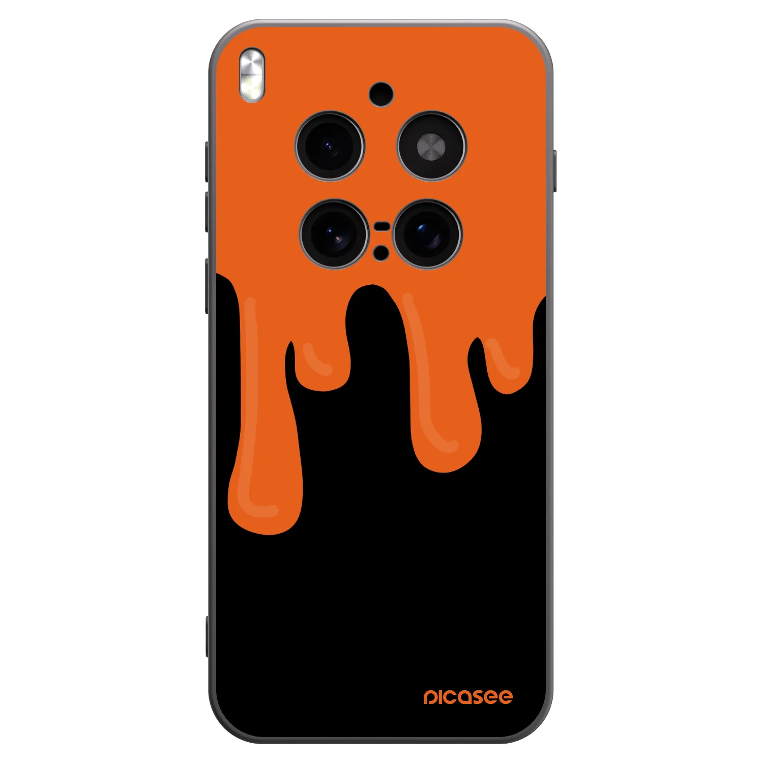 Picasee silikónový čierny obal pre Vivo X300 Pro - Orange spooky