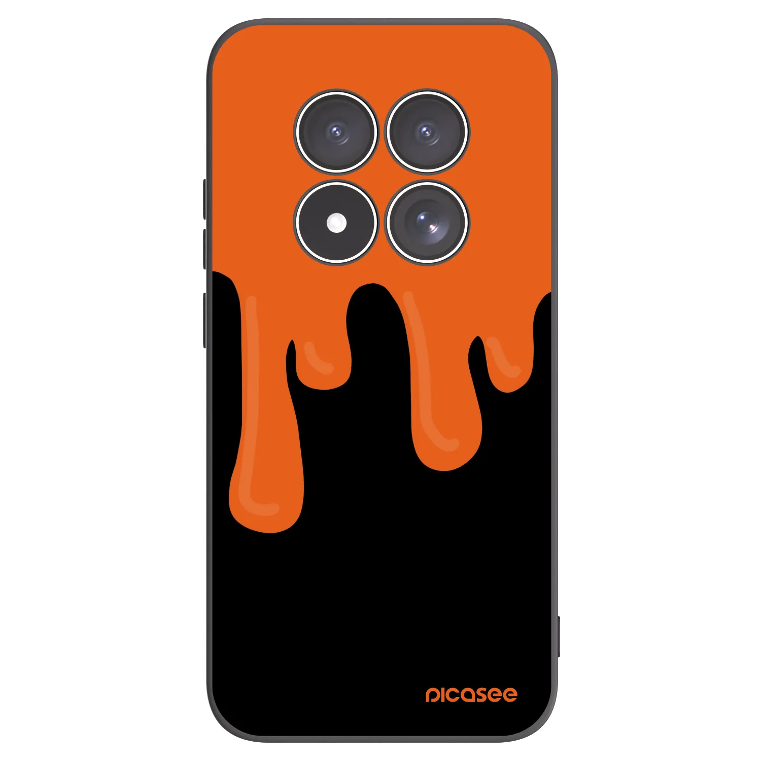 Picasee silikónový čierny obal pre Xiaomi Redmi Note 15 Pro 5G - Orange spooky