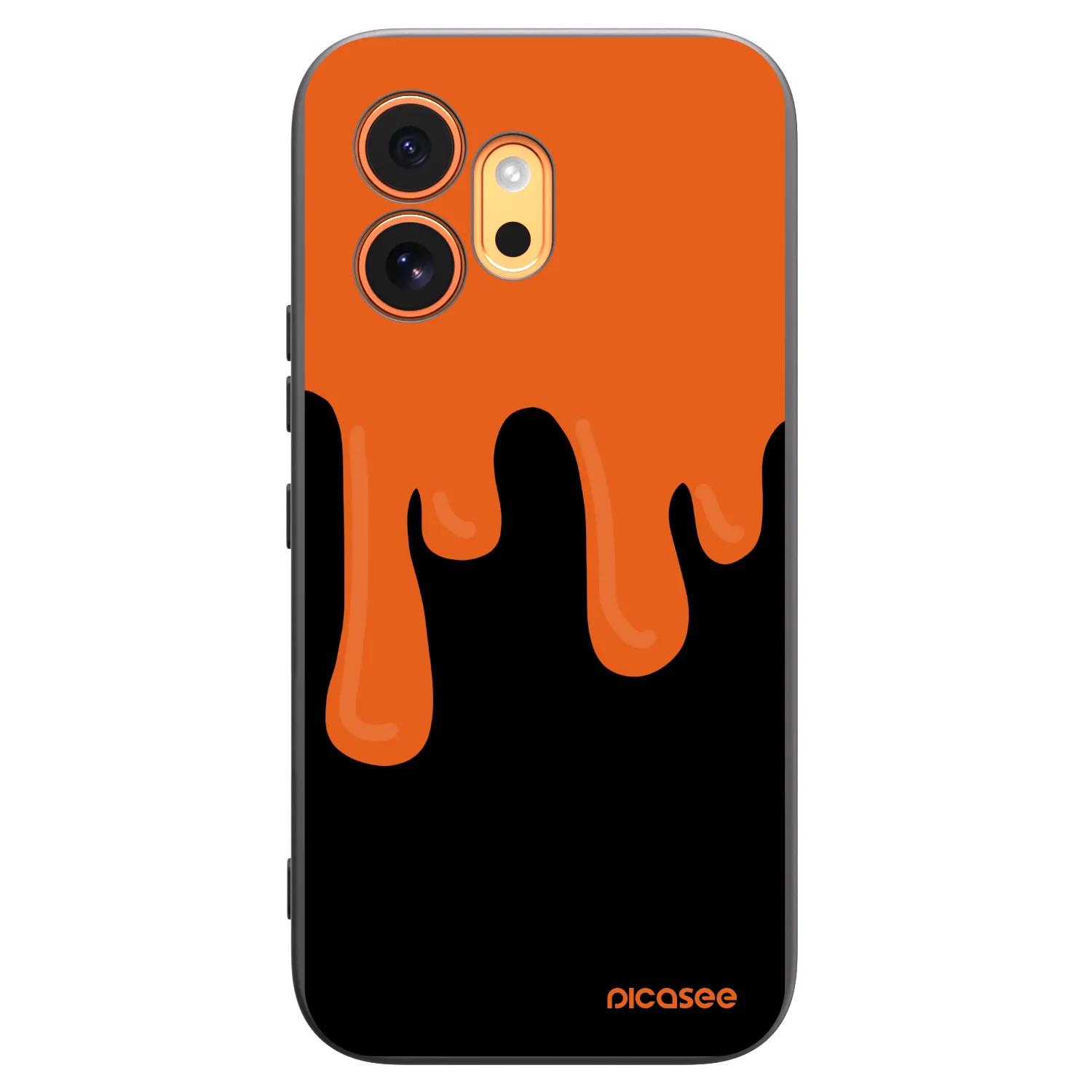 Picasee silikónový čierny obal pre Honor 600 - Orange spooky