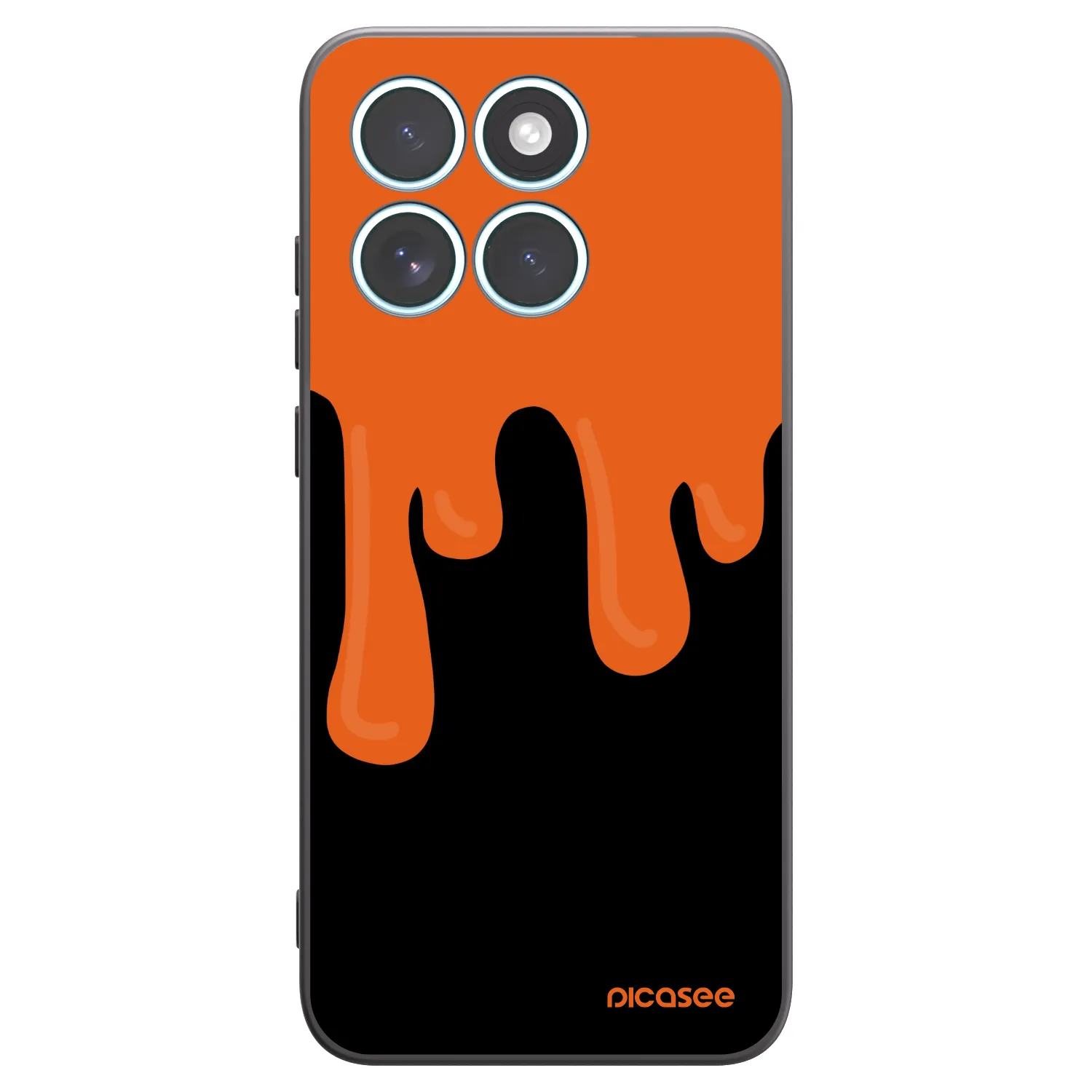 Picasee silikónový čierny obal pre Motorola Edge 70 Fusion - Orange spooky