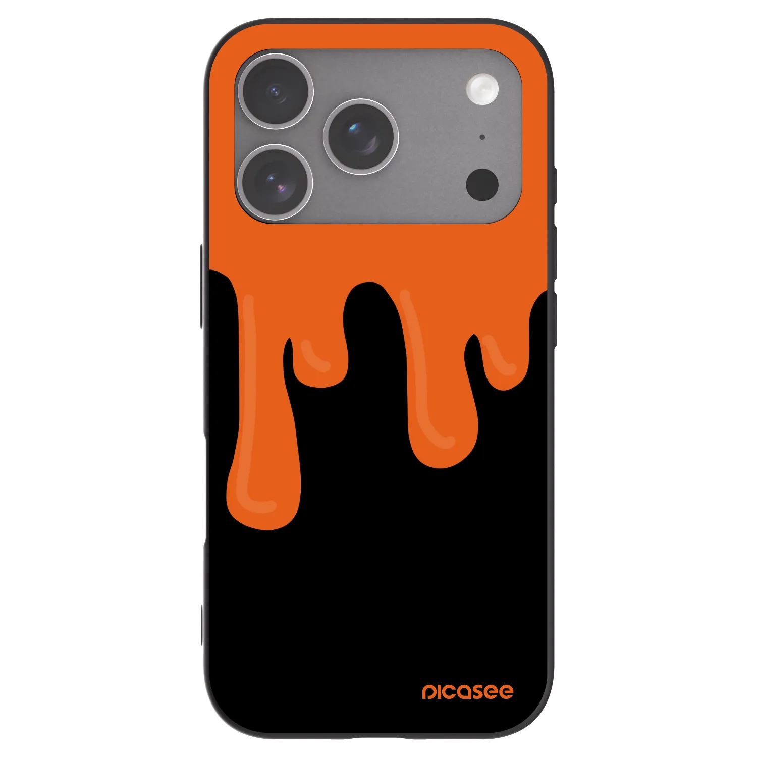 Picasee silikónový čierny obal pre Apple iPhone 18 Pro - Orange spooky