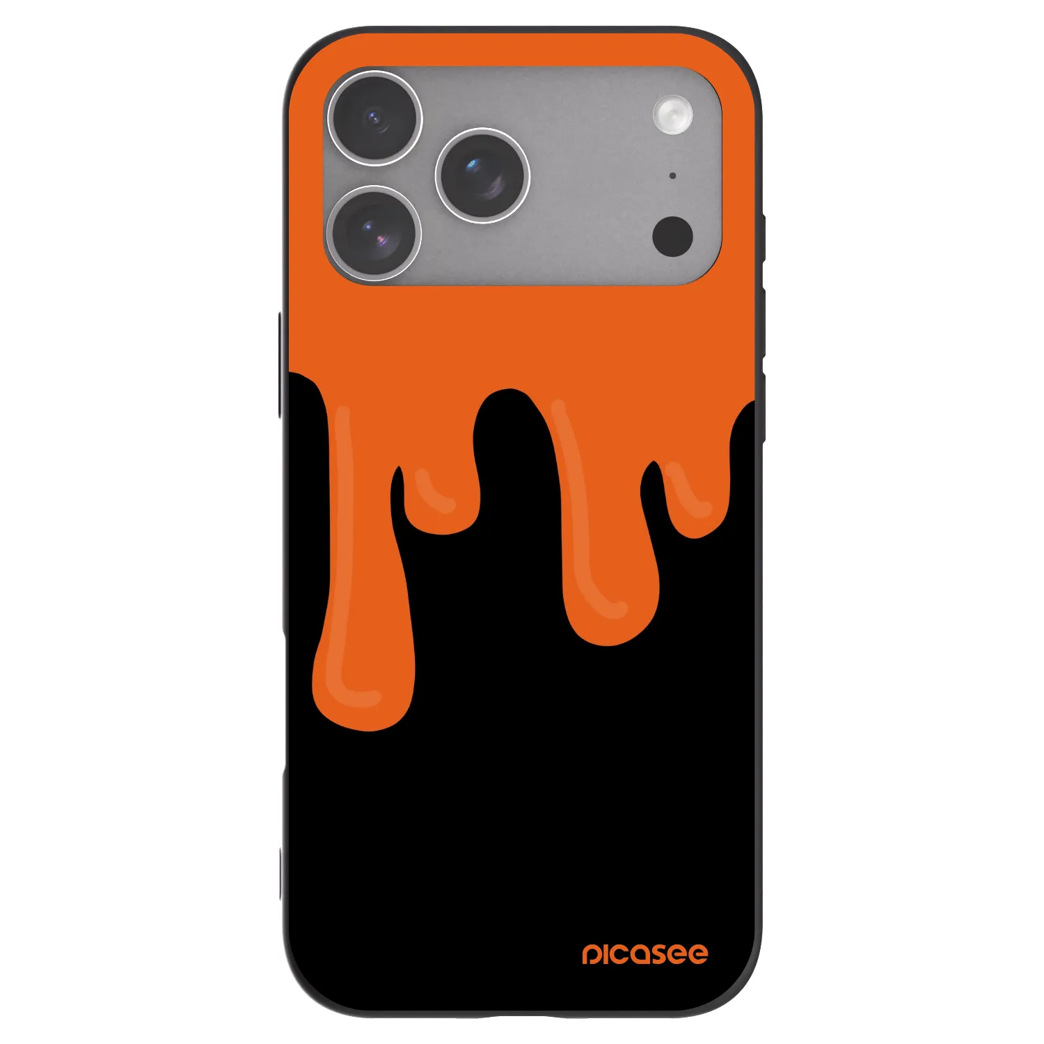 Picasee silikónový čierny obal pre Apple iPhone 18 Pro Max - Orange spooky