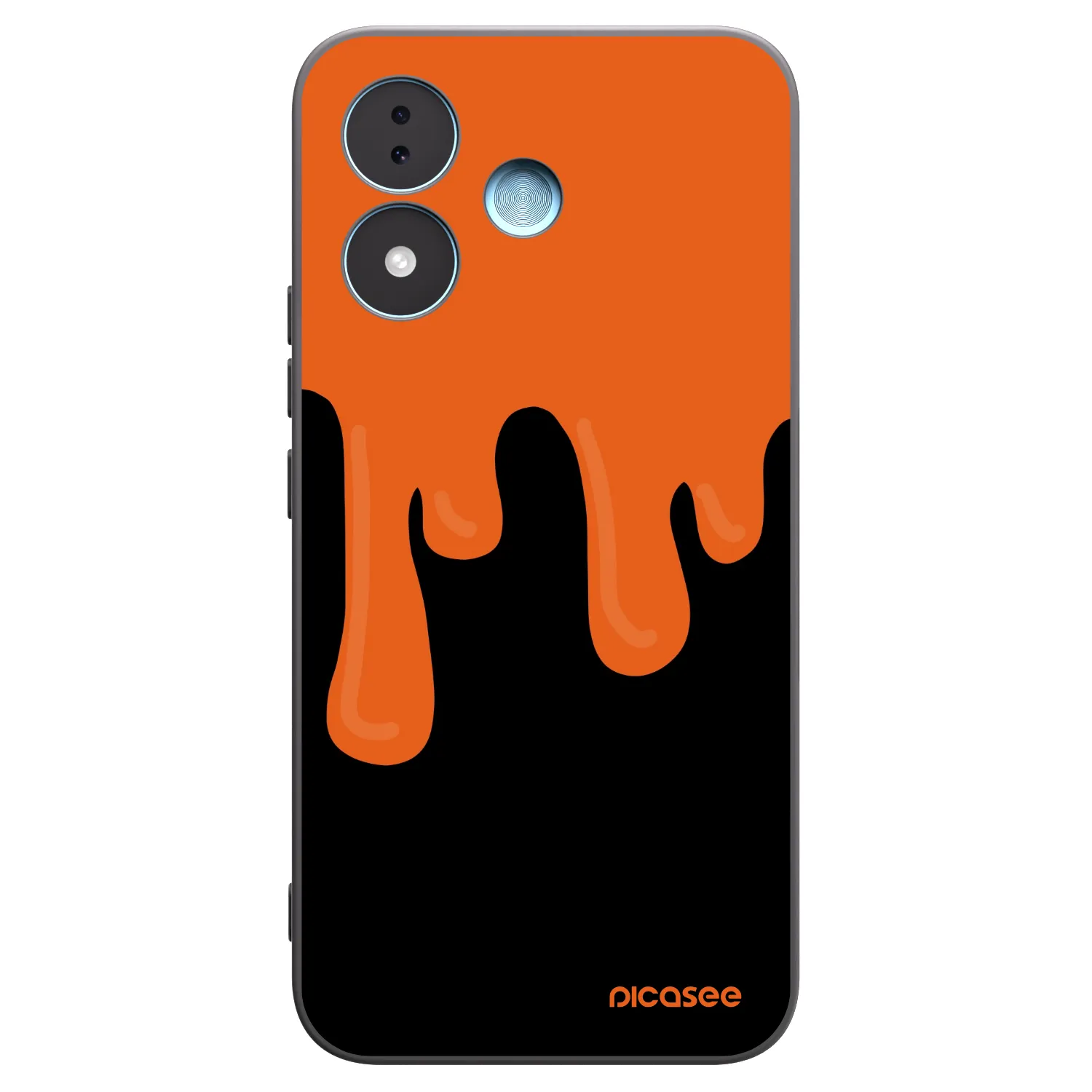 Picasee silikónový čierny obal pre Xiaomi Redmi Note 17 5G - Orange spooky