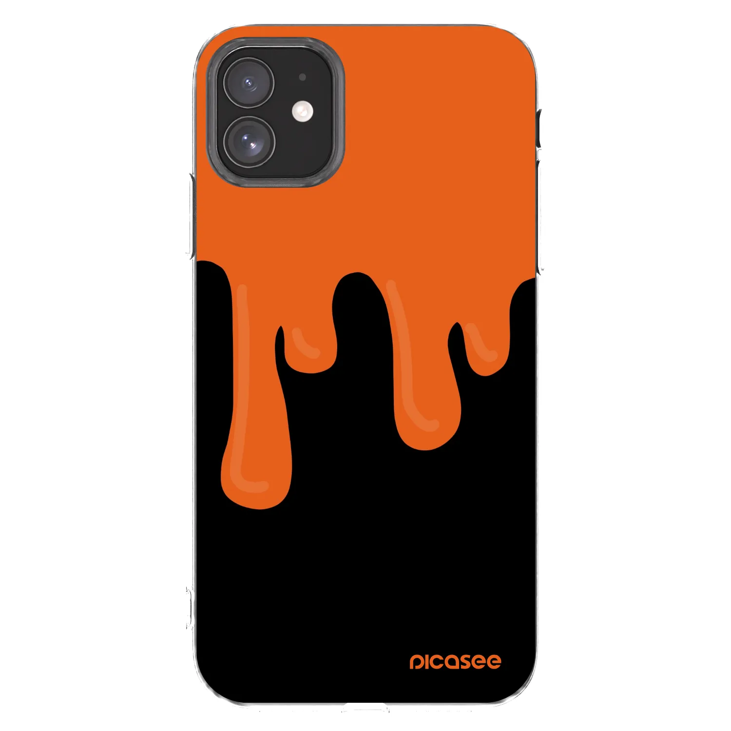 Picasee silikónový prehľadný obal pre Apple iPhone 11 - Orange spooky