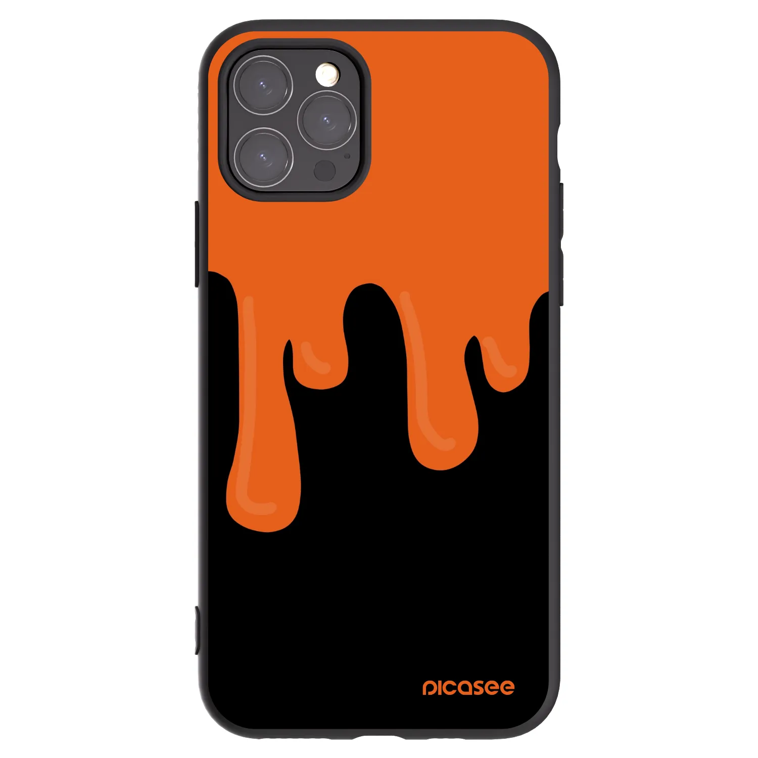 Picasee silikónový čierny obal pre Apple iPhone 11 Pro - Orange spooky
