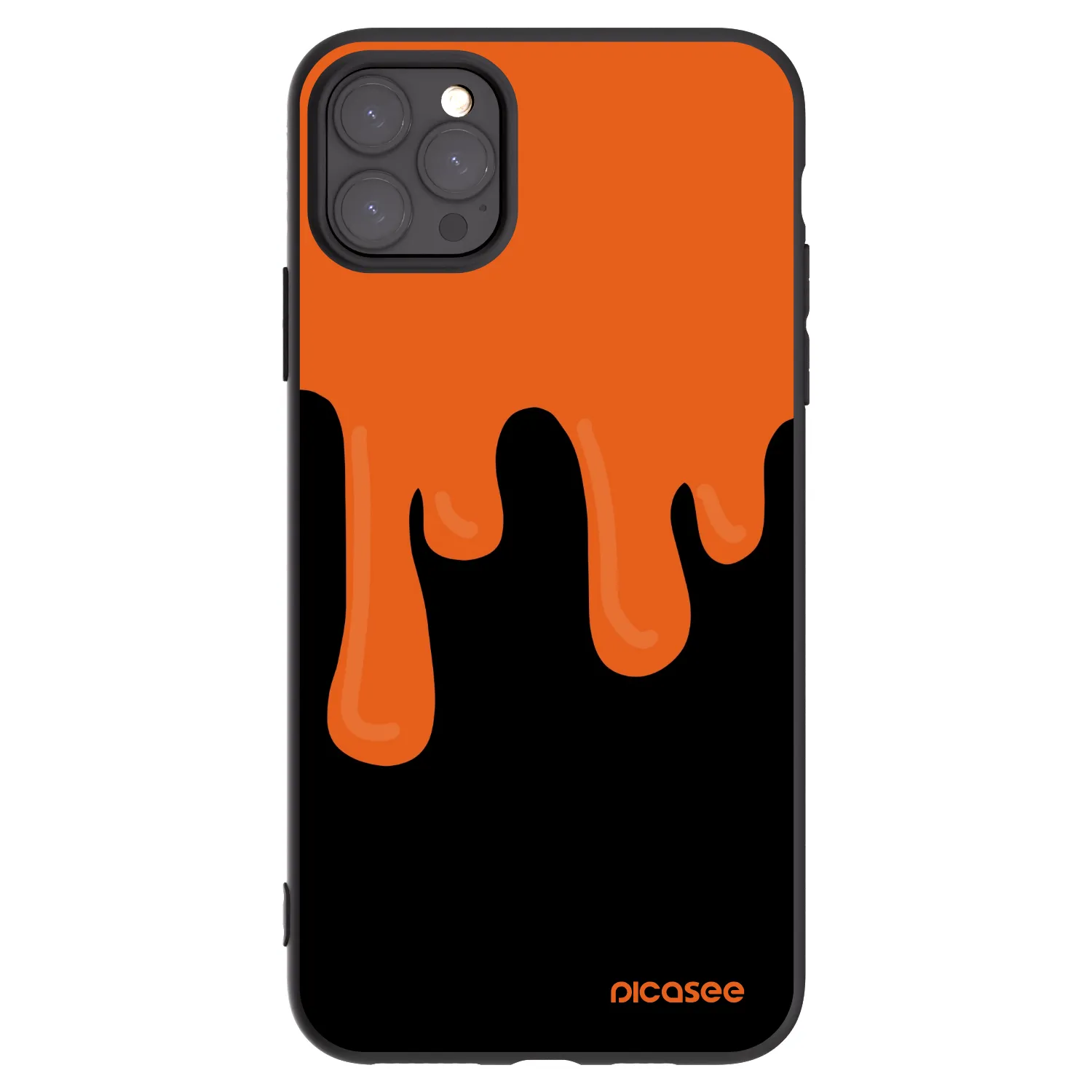 Picasee silikónový čierny obal pre Apple iPhone 11 Pro Max - Orange spooky