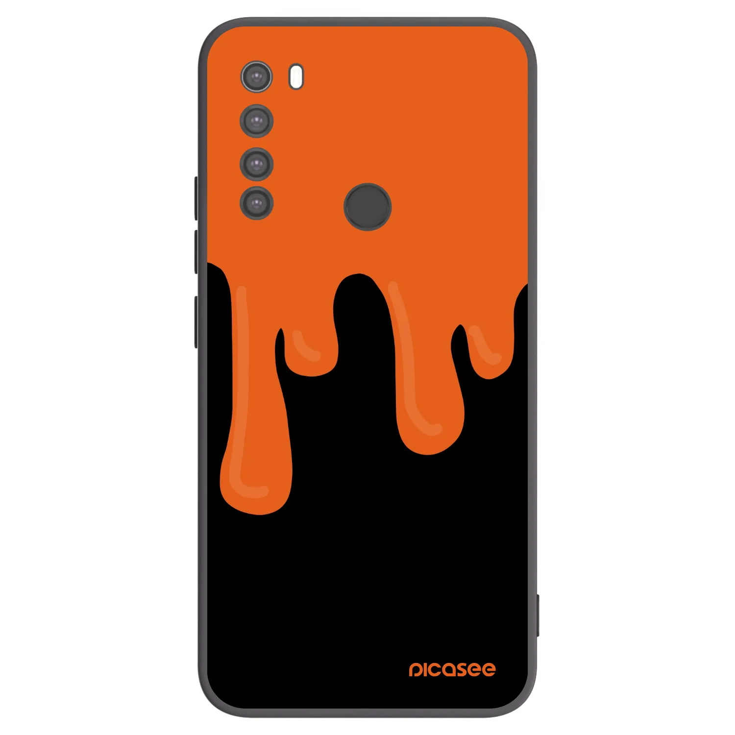 Picasee silikónový čierny obal pre Xiaomi Redmi Note 8 - Orange spooky
