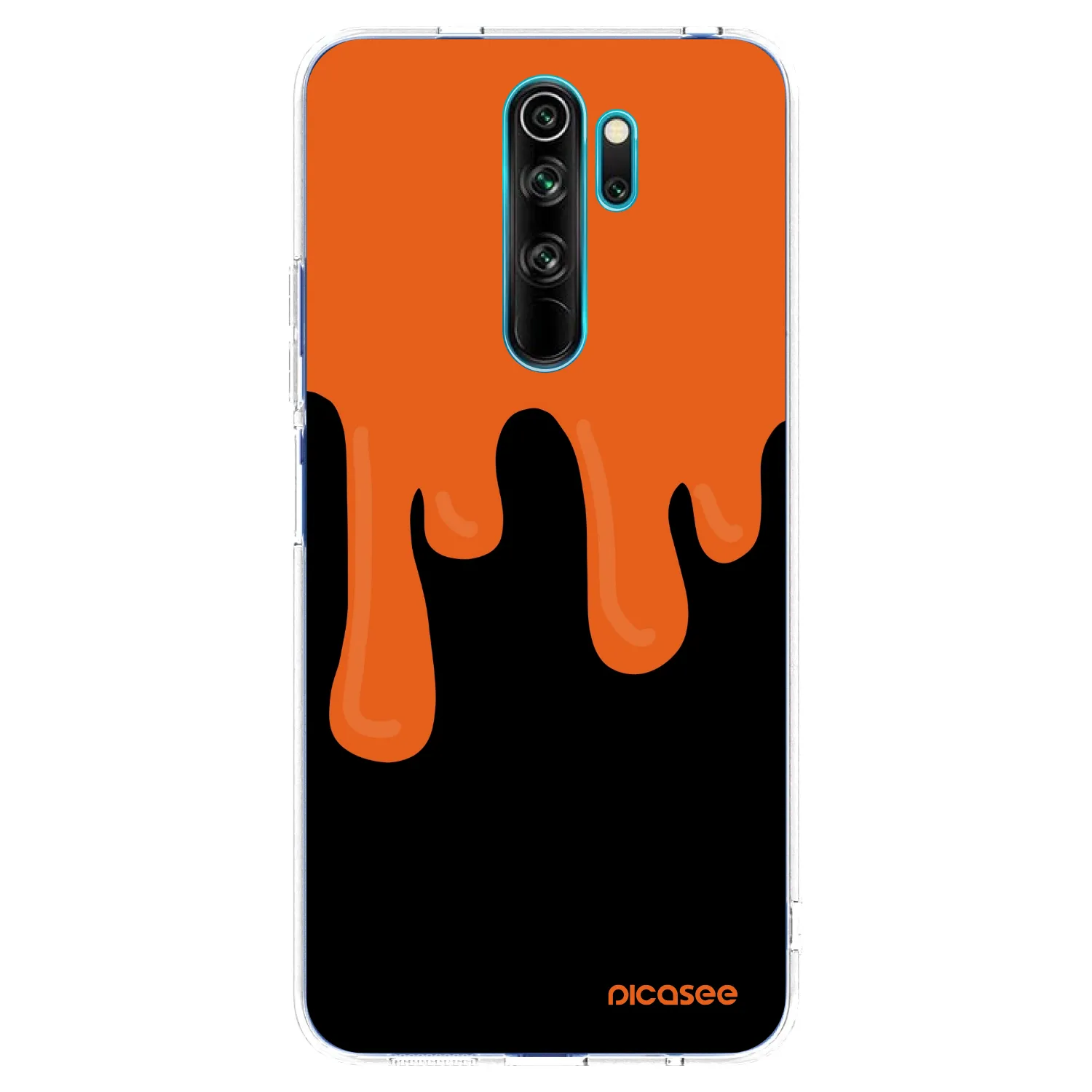 Picasee silikónový prehľadný obal pre Xiaomi Redmi Note 8 Pro - Orange spooky