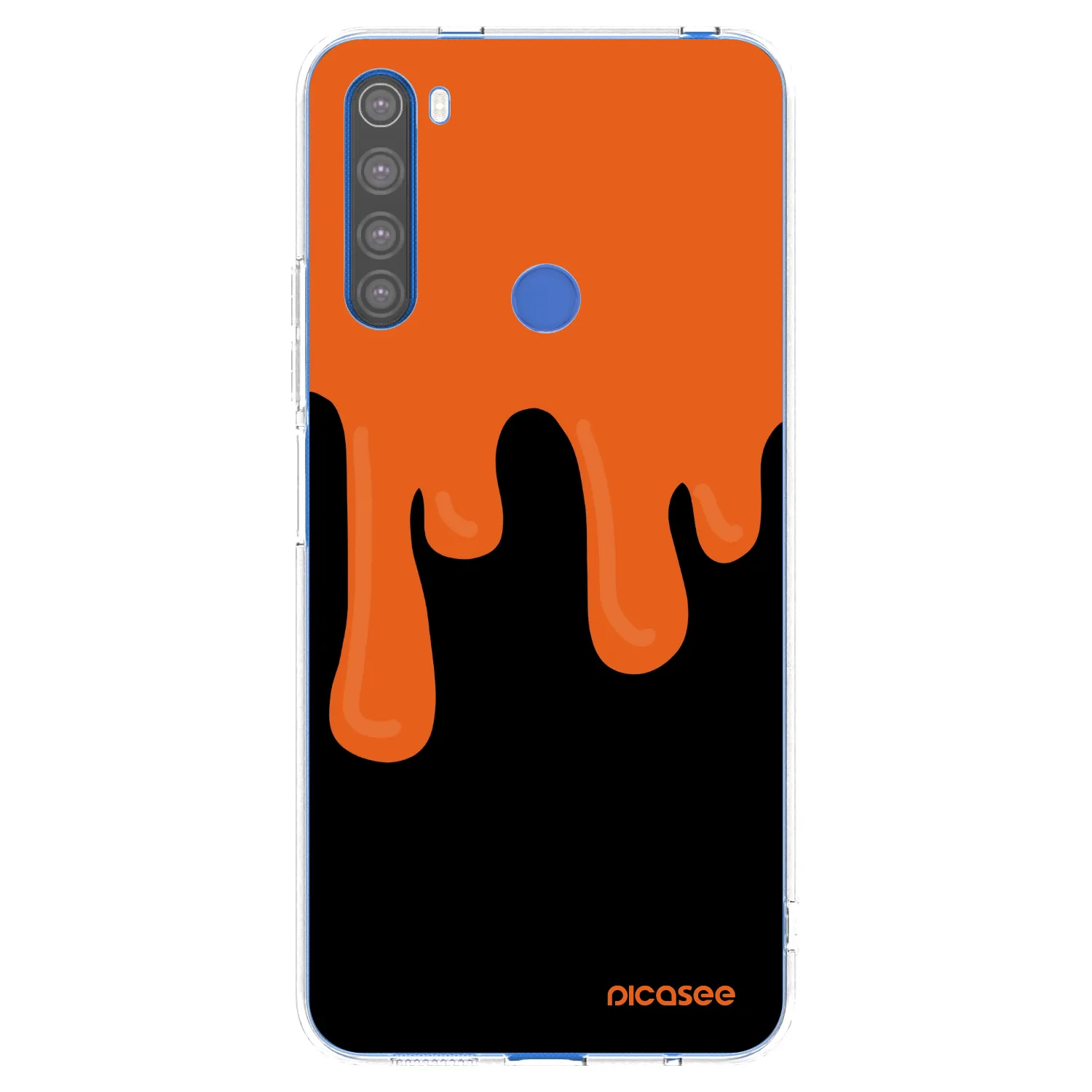 Picasee silikónový prehľadný obal pre Xiaomi Redmi Note 8T - Orange spooky