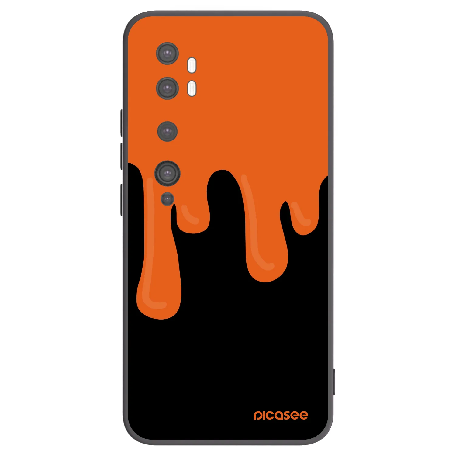 Picasee silikónový čierny obal pre Xiaomi Mi Note 10 (Pro) - Orange spooky
