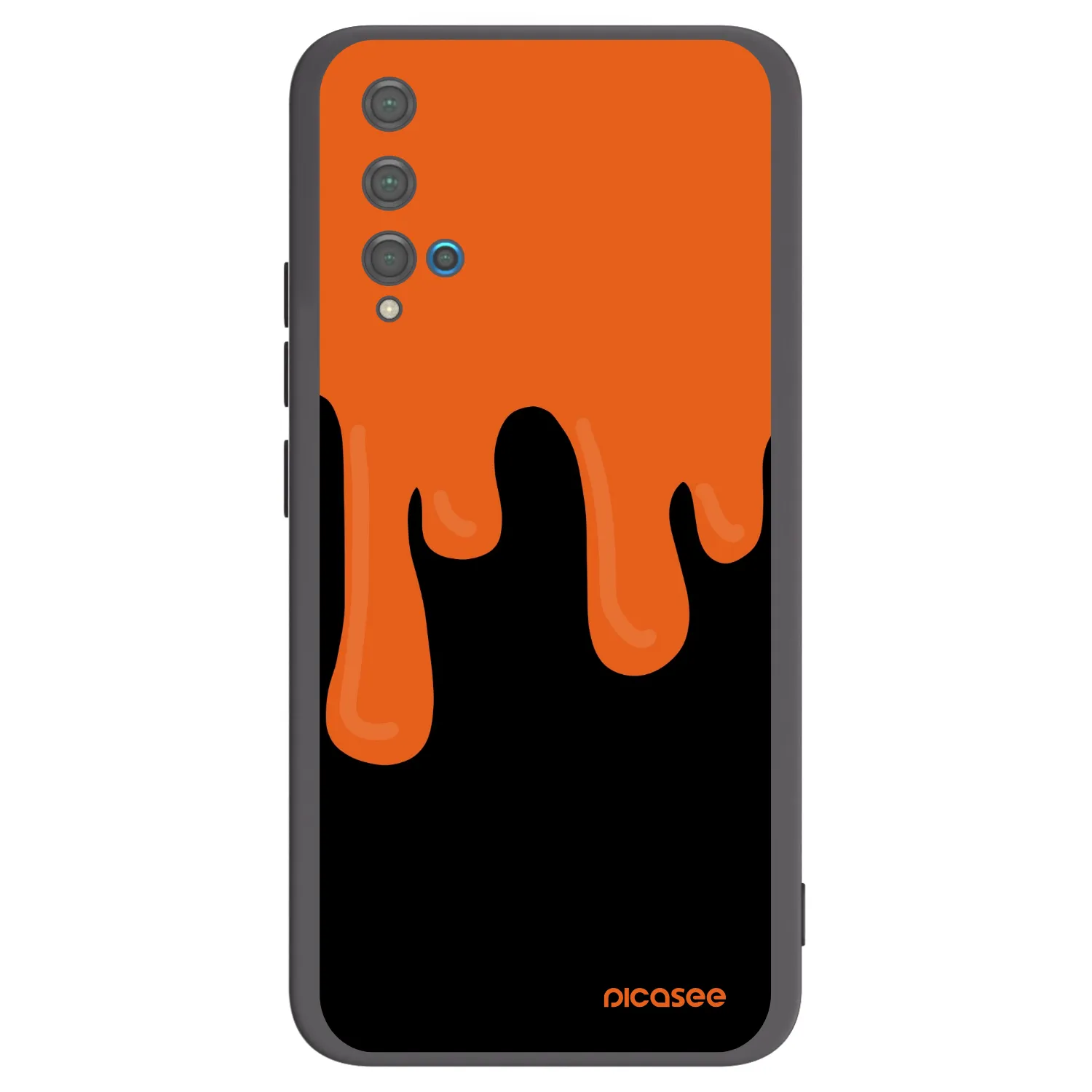 Picasee silikónový čierny obal pre Huawei Nova 5T - Orange spooky