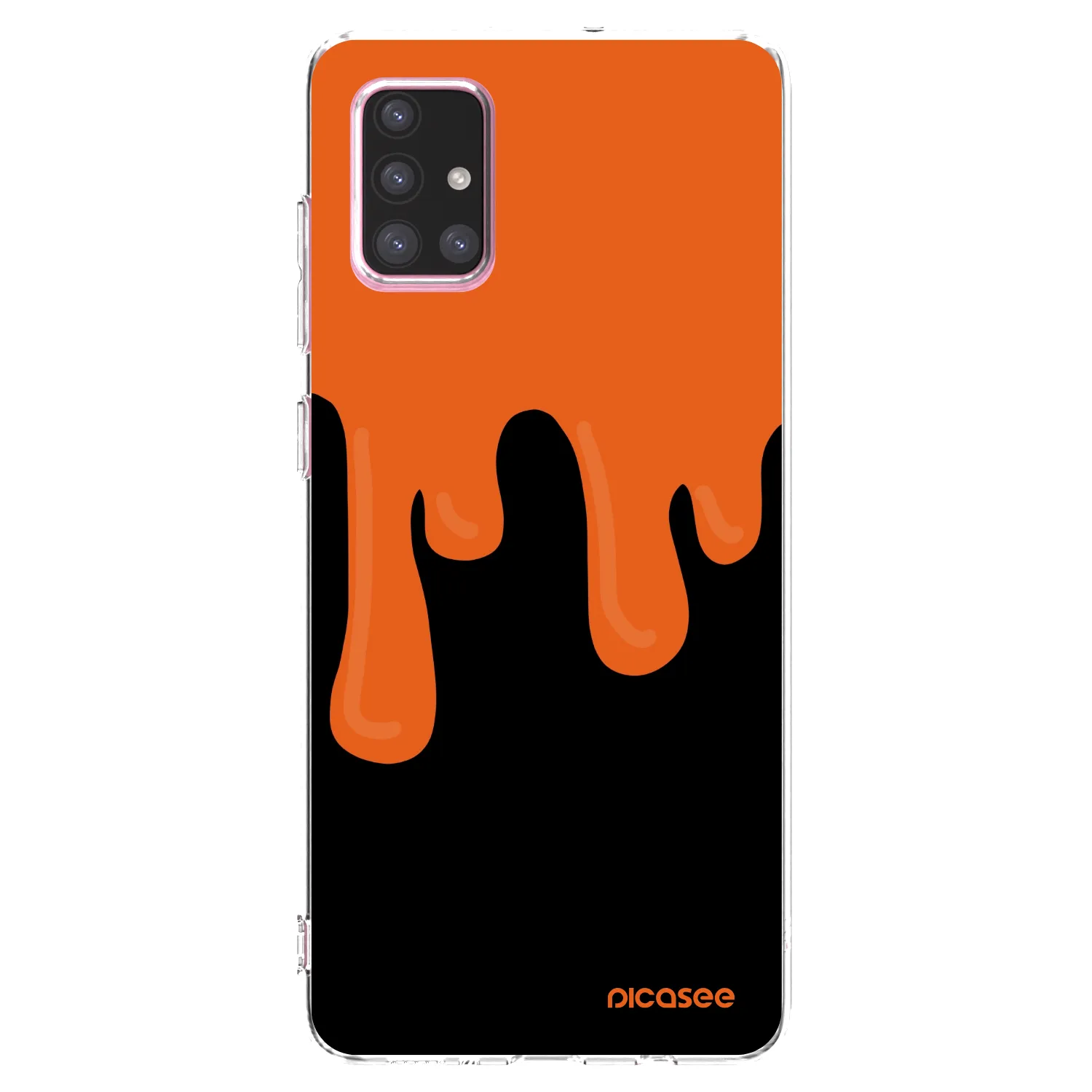 Picasee silikónový prehľadný obal pre Samsung Galaxy A71 A715F - Orange spooky