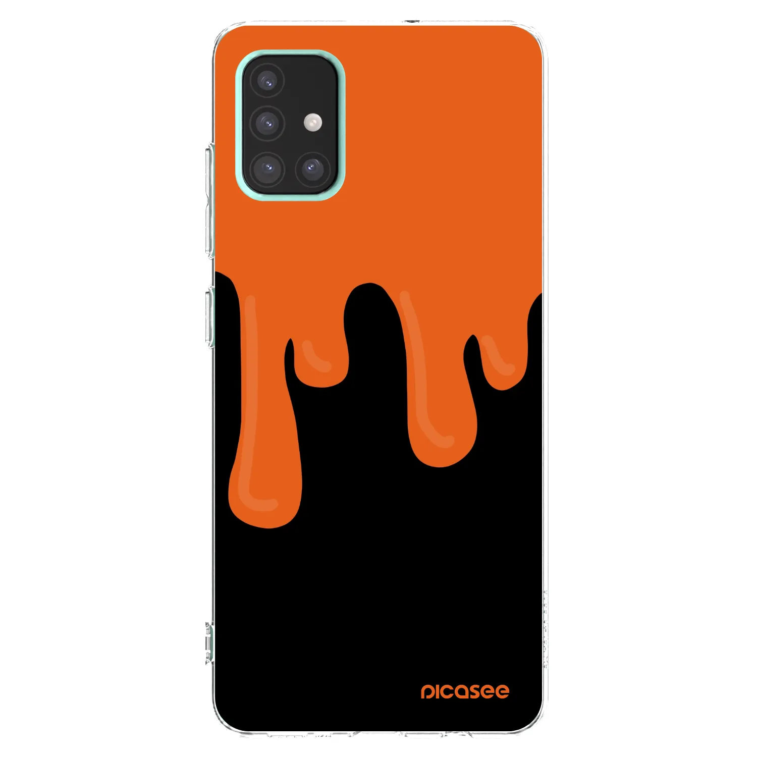 Picasee silikónový prehľadný obal pre Samsung Galaxy A51 A515F - Orange spooky