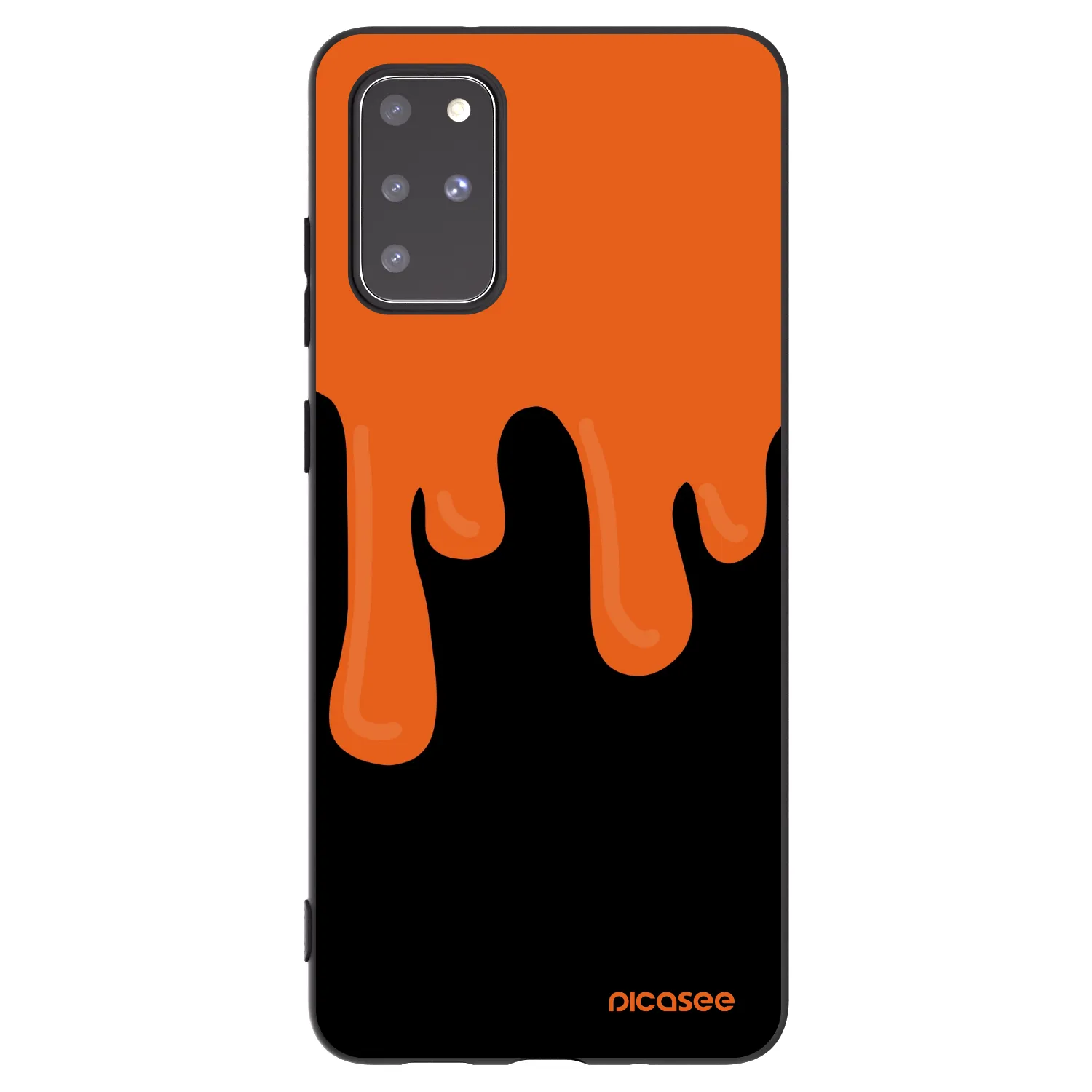 Picasee silikónový čierny obal pre Samsung Galaxy S20+ G985F - Orange spooky