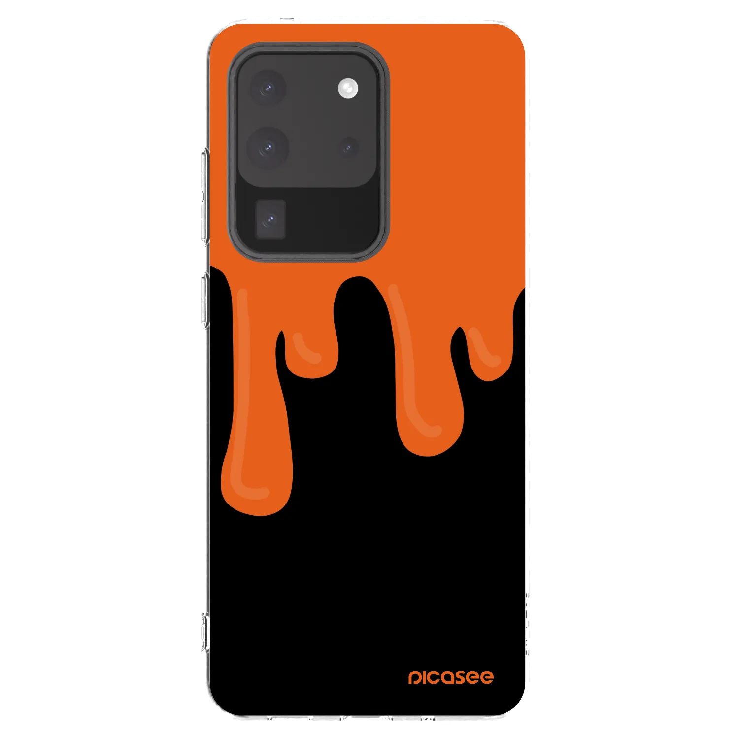 Picasee silikónový prehľadný obal pre Samsung Galaxy S20 Ultra 5G G988F - Orange spooky