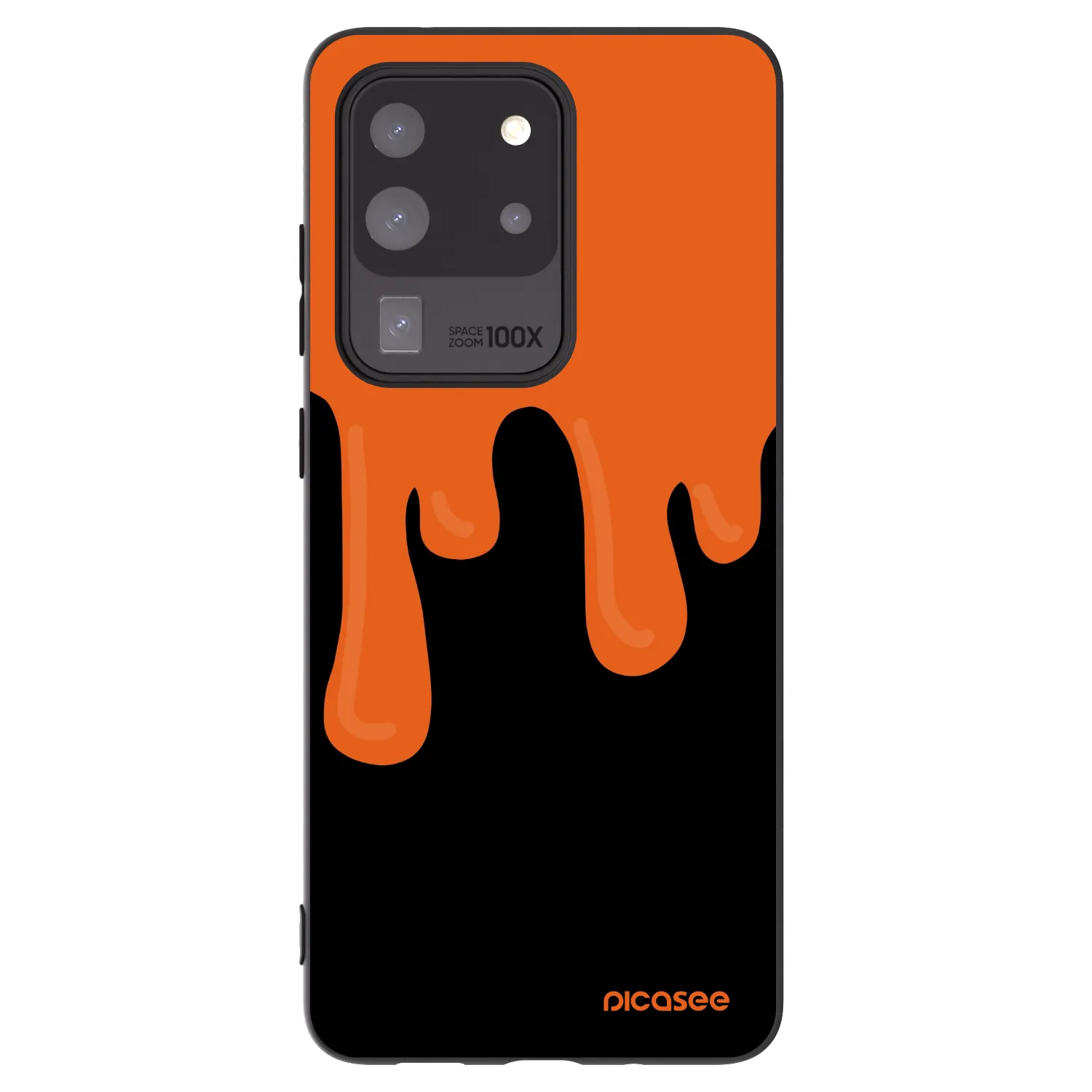 Picasee silikónový čierny obal pre Samsung Galaxy S20 Ultra 5G G988F - Orange spooky