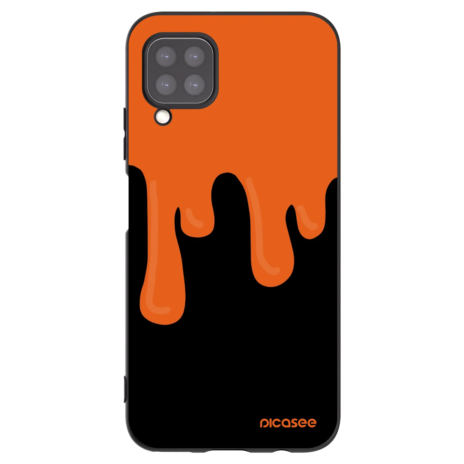 Picasee silikónový čierny obal pre Huawei P40 Lite - Orange spooky