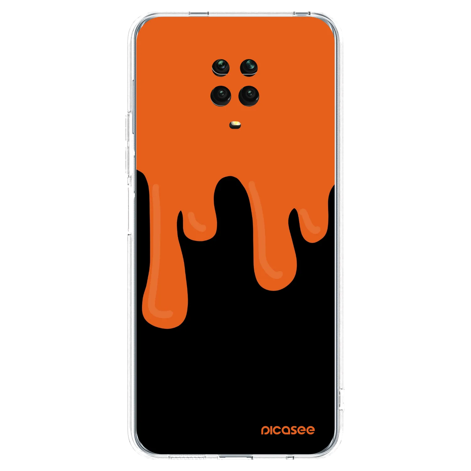 Picasee silikónový prehľadný obal pre Xiaomi Redmi Note 9 Pro - Orange spooky