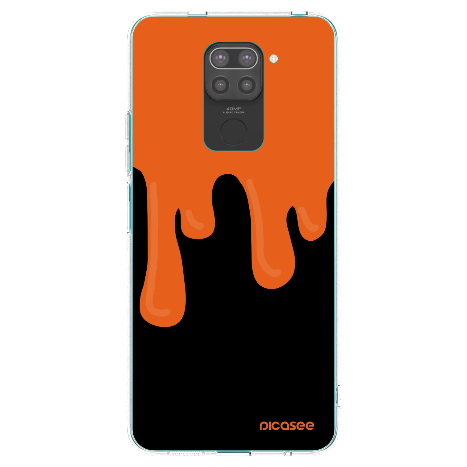 Picasee silikónový čierny obal pre Xiaomi Redmi Note 9 - Orange spooky