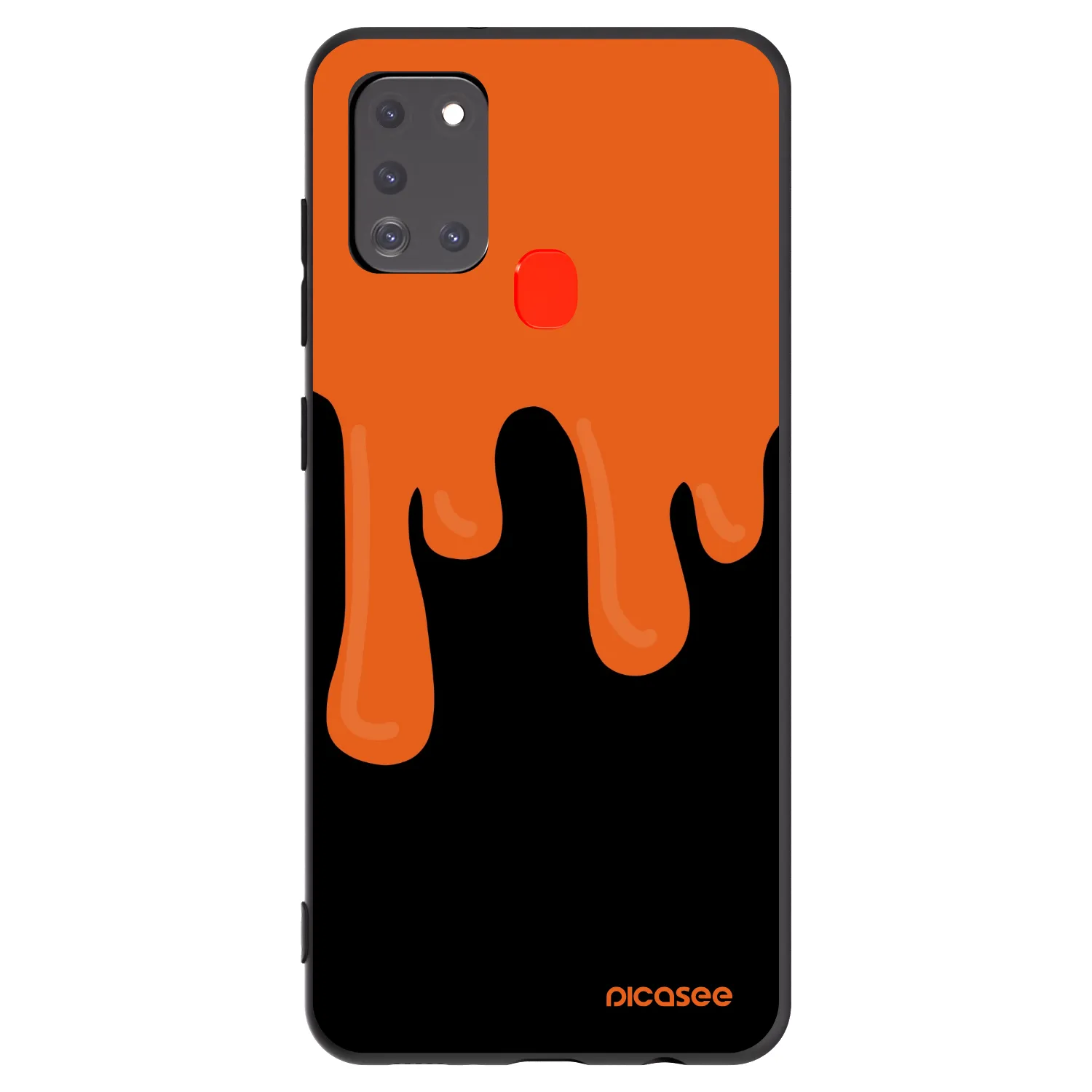Picasee silikónový čierny obal pre Samsung Galaxy A21s - Orange spooky