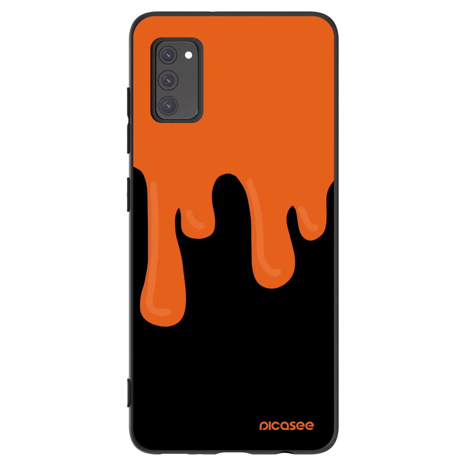 Picasee silikónový čierny obal pre Samsung Galaxy A41 A415F - Orange spooky