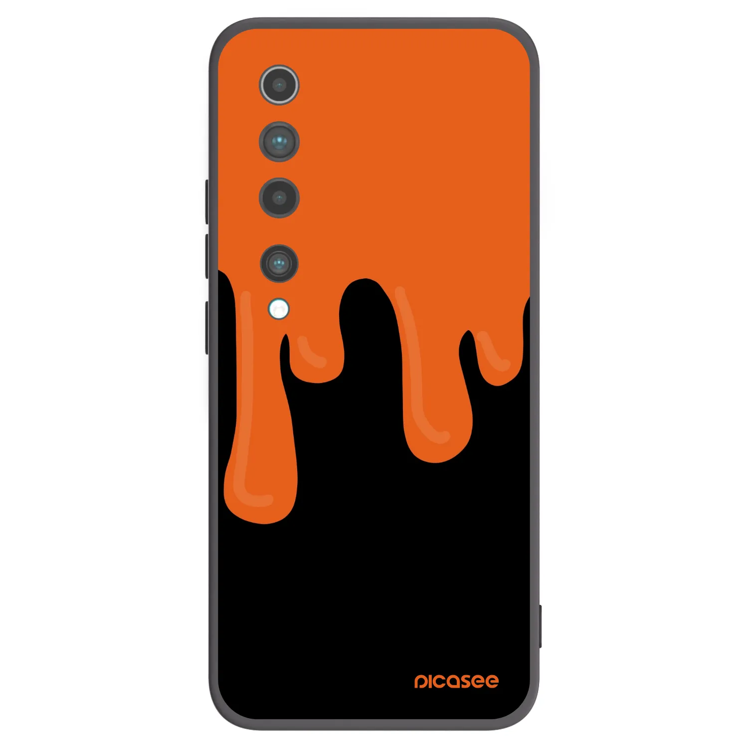 Picasee silikónový čierny obal pre Xiaomi Mi 10 - Orange spooky