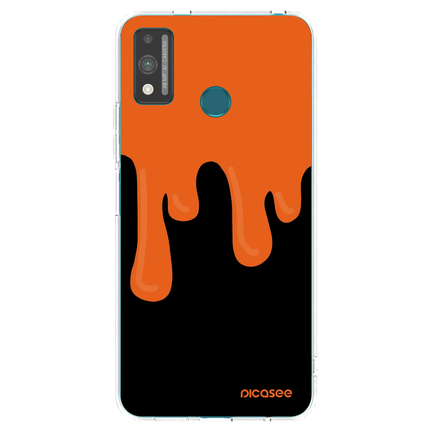Picasee silikónový prehľadný obal pre Honor 9X Lite - Orange spooky