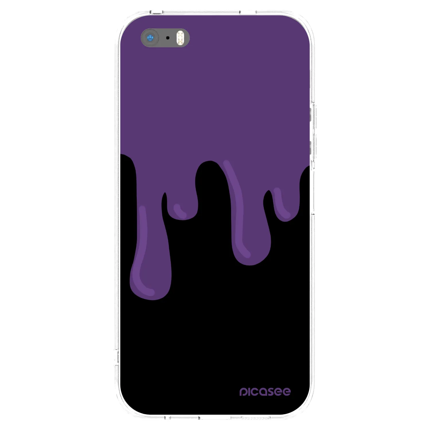 Picasee silikónový prehľadný obal pre Apple iPhone 5/5S/SE - Purple spooky