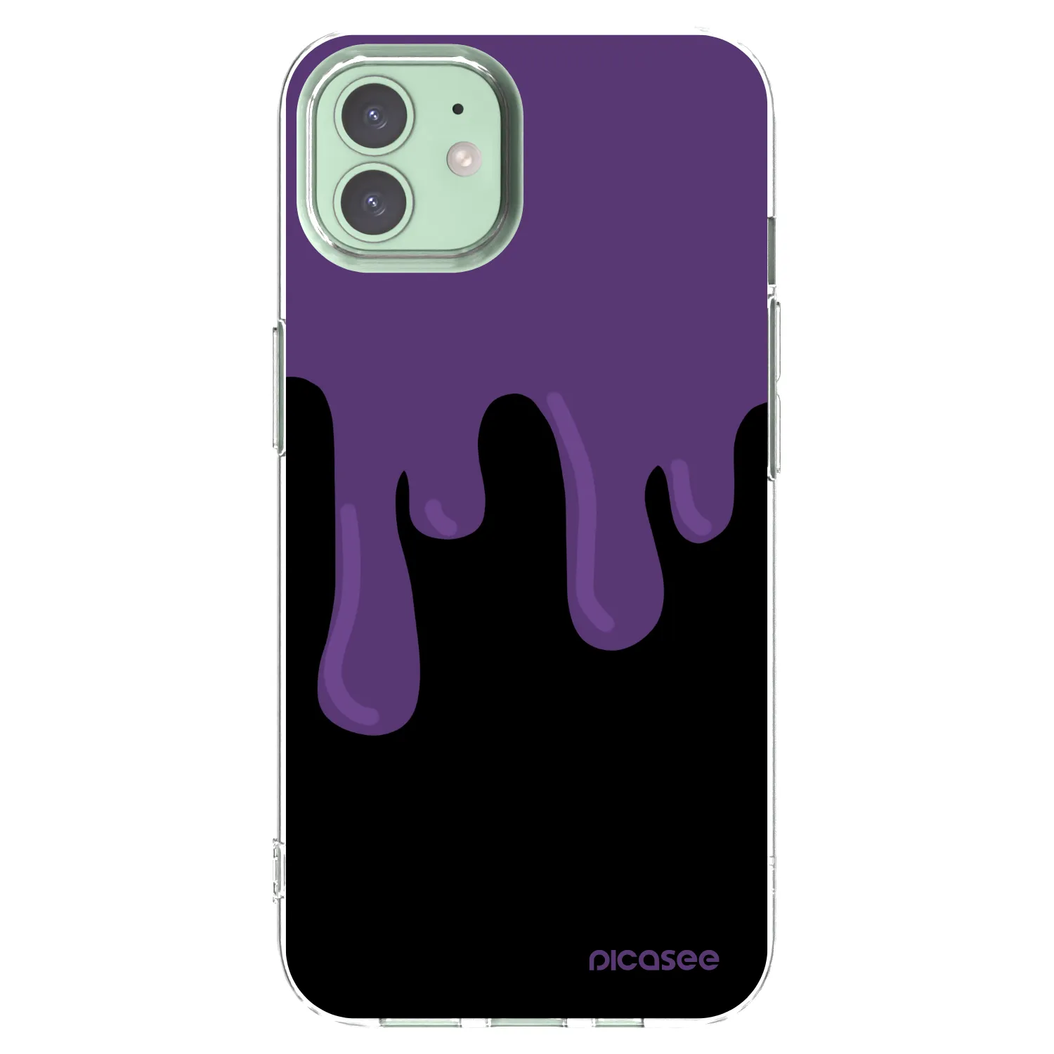 Picasee silikónový prehľadný obal pre Apple iPhone 12 Pro - Purple spooky