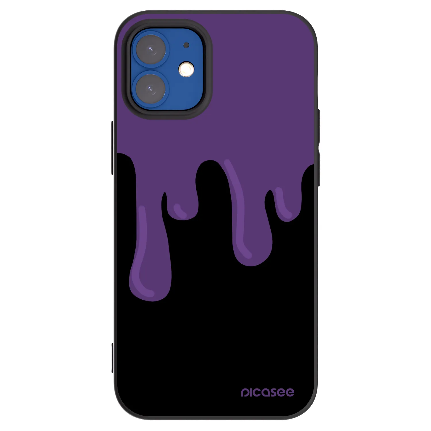 Picasee silikónový čierny obal pre Apple iPhone 12 mini - Purple spooky