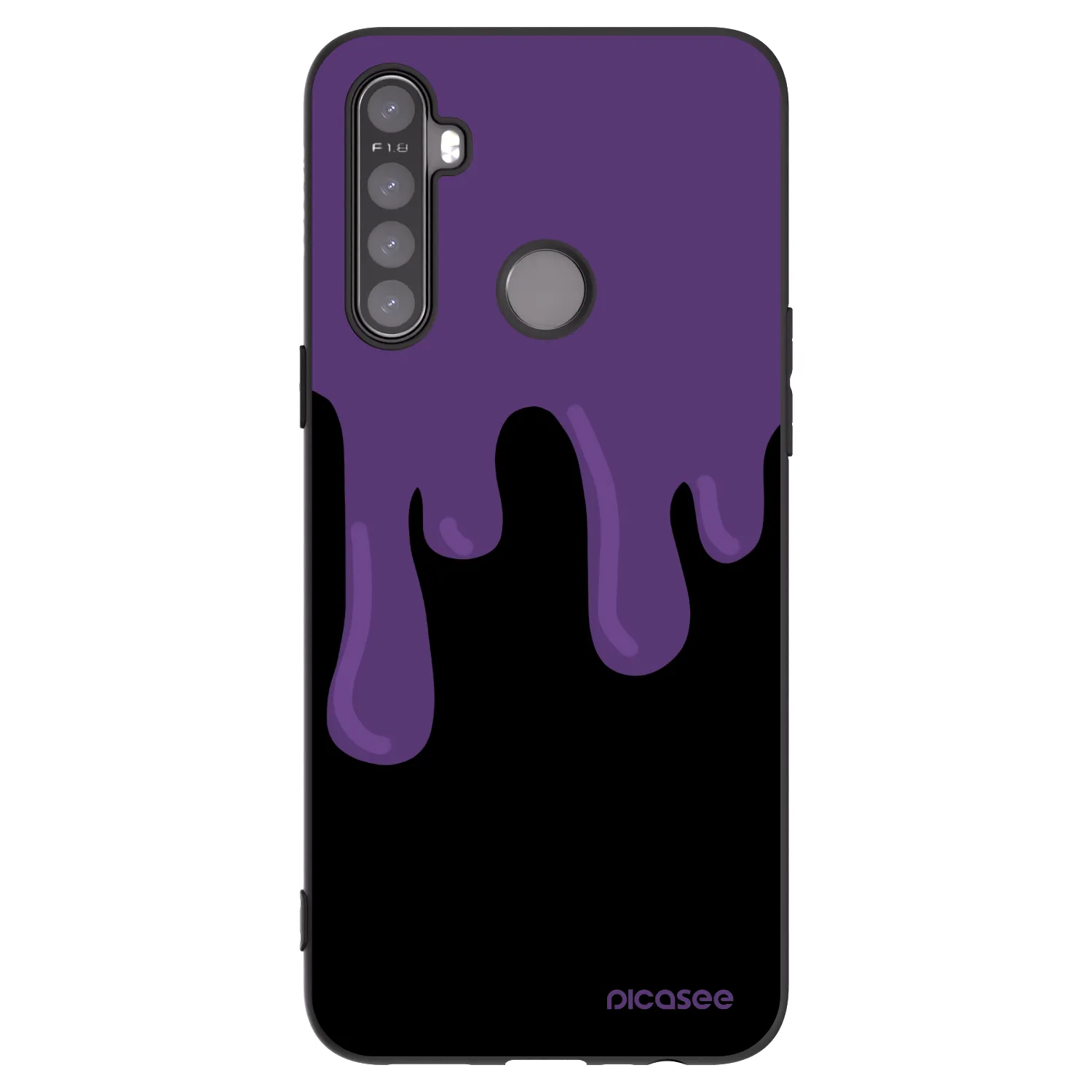 Picasee silikónový čierny obal pre Realme 6i - Purple spooky