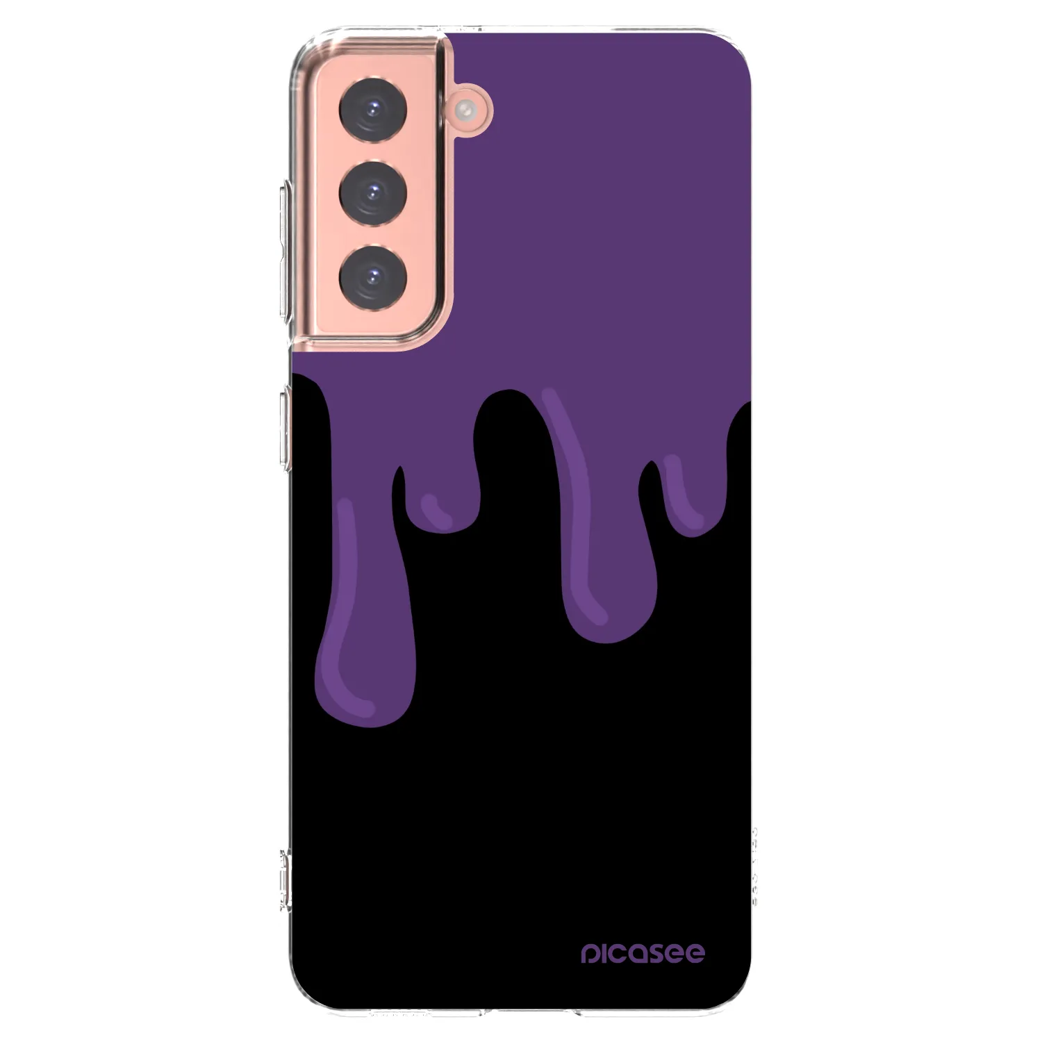 Picasee silikónový prehľadný obal pre Samsung Galaxy S21 5G G991B - Purple spooky