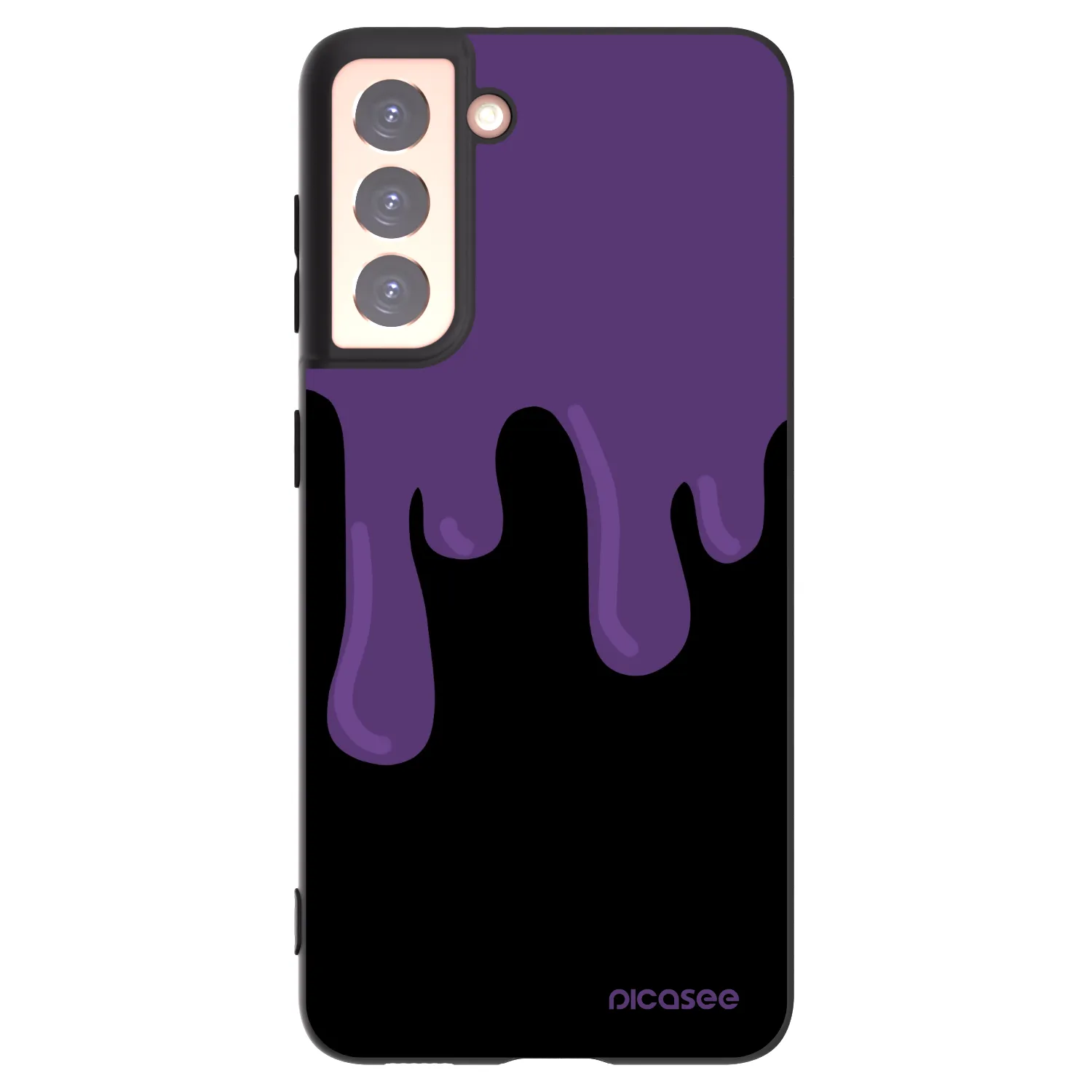 Picasee silikónový čierny obal pre Samsung Galaxy S21 5G G991B - Purple spooky