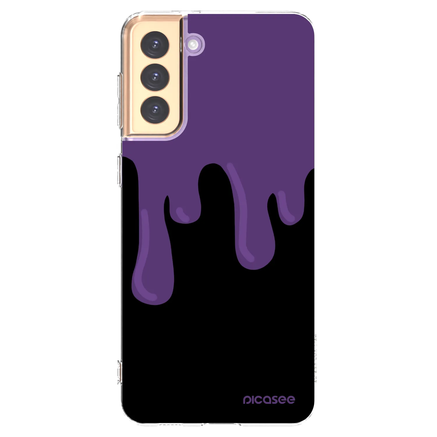 Picasee silikónový prehľadný obal pre Samsung Galaxy S21+ 5G G996F - Purple spooky
