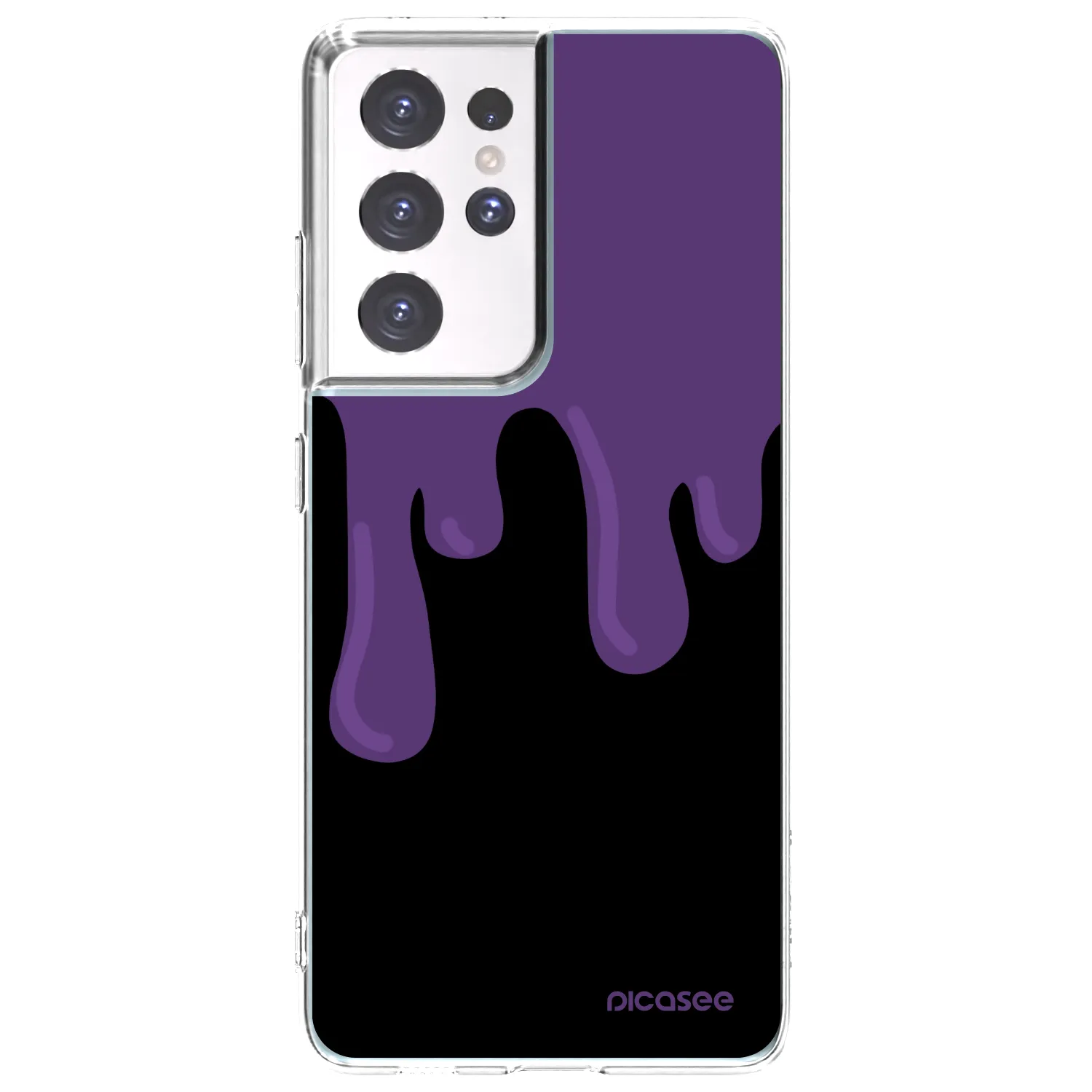 Picasee silikónový prehľadný obal pre Samsung Galaxy S21 Ultra 5G G998B - Purple spooky