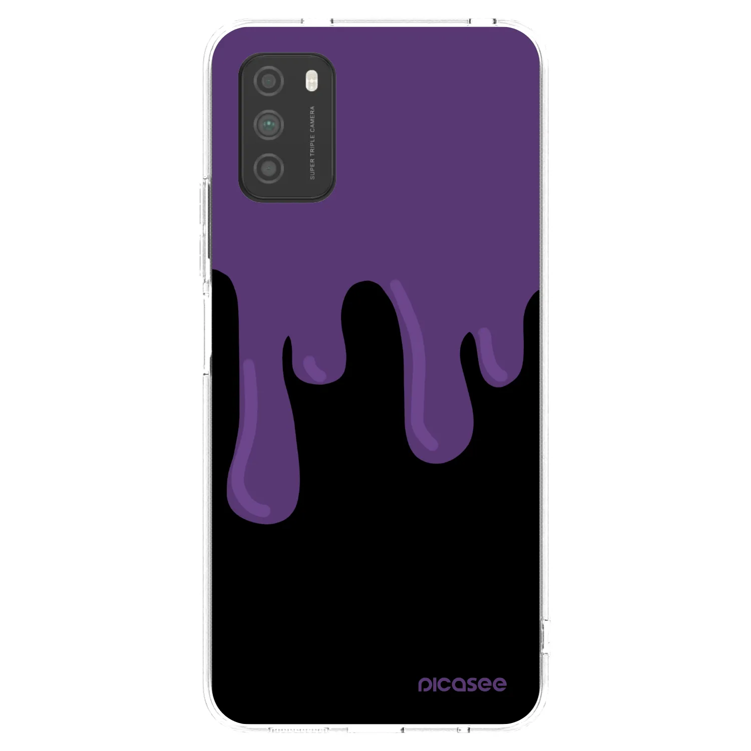 Picasee silikónový prehľadný obal pre Xiaomi Poco M3 - Purple spooky