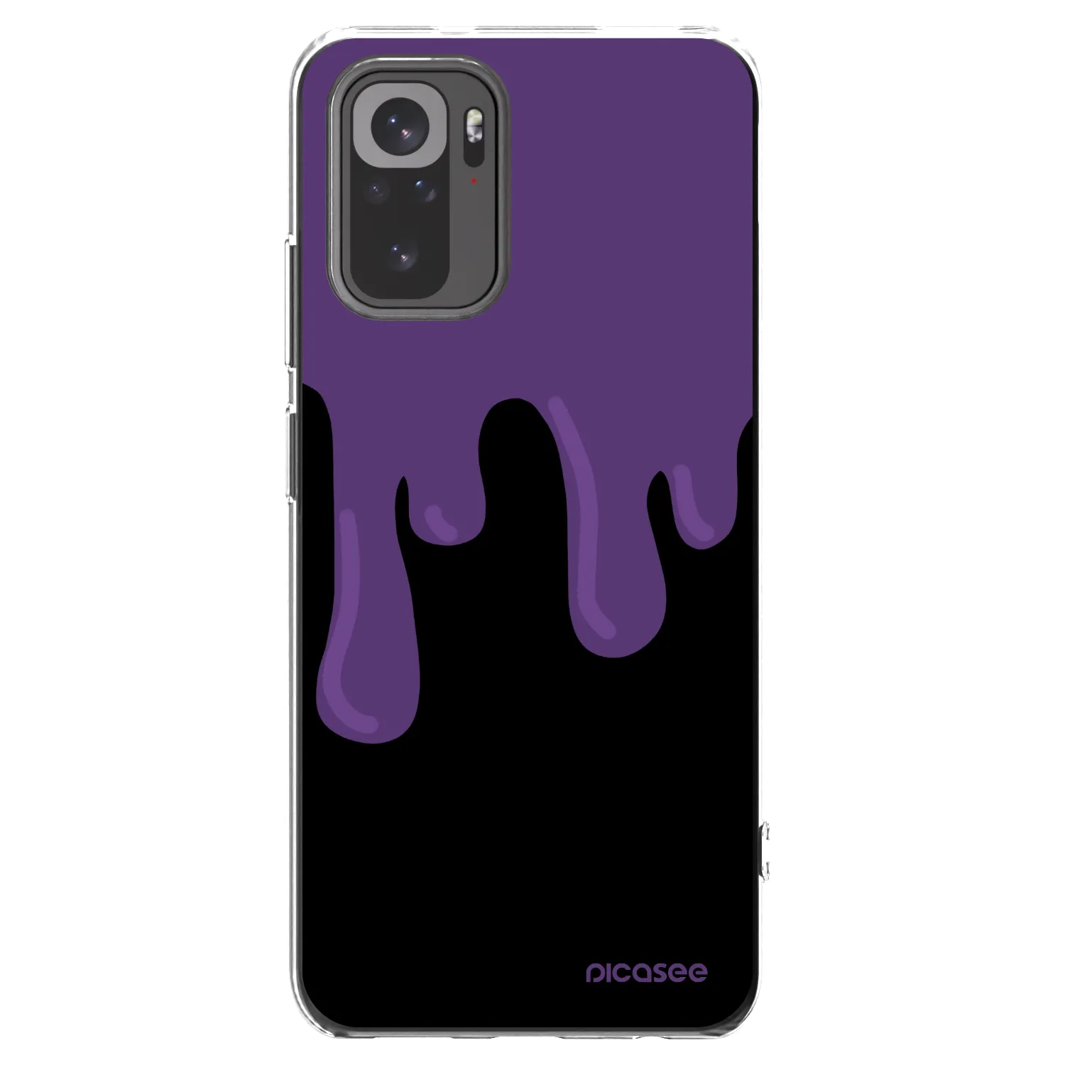 Picasee silikónový prehľadný obal pre Xiaomi Redmi Note 10 - Purple spooky