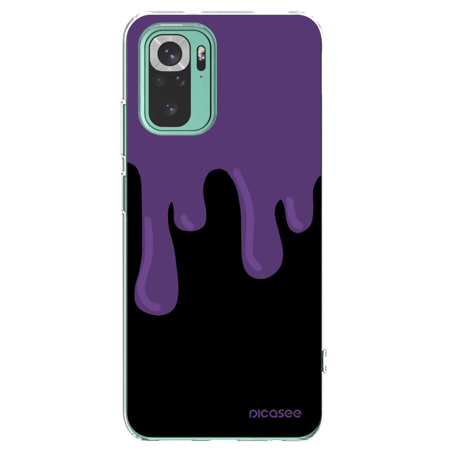 Picasee silikónový prehľadný obal pre Xiaomi Redmi Note 10 Pro - Purple spooky