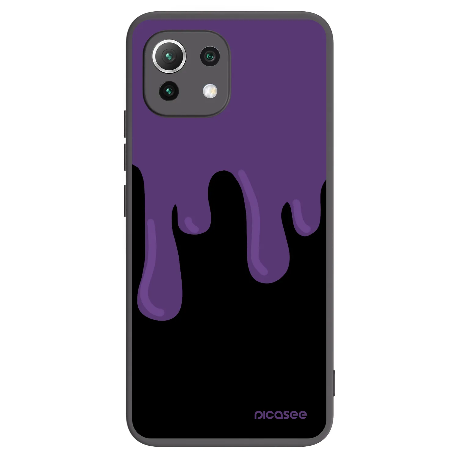 Picasee silikónový čierny obal pre Xiaomi Mi 11 Lite - Purple spooky