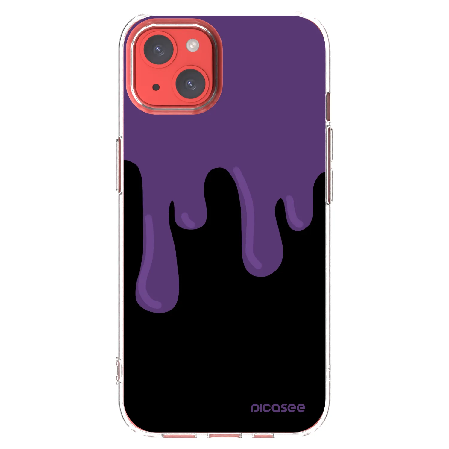 Picasee silikónový prehľadný obal pre Apple iPhone 13 - Purple spooky