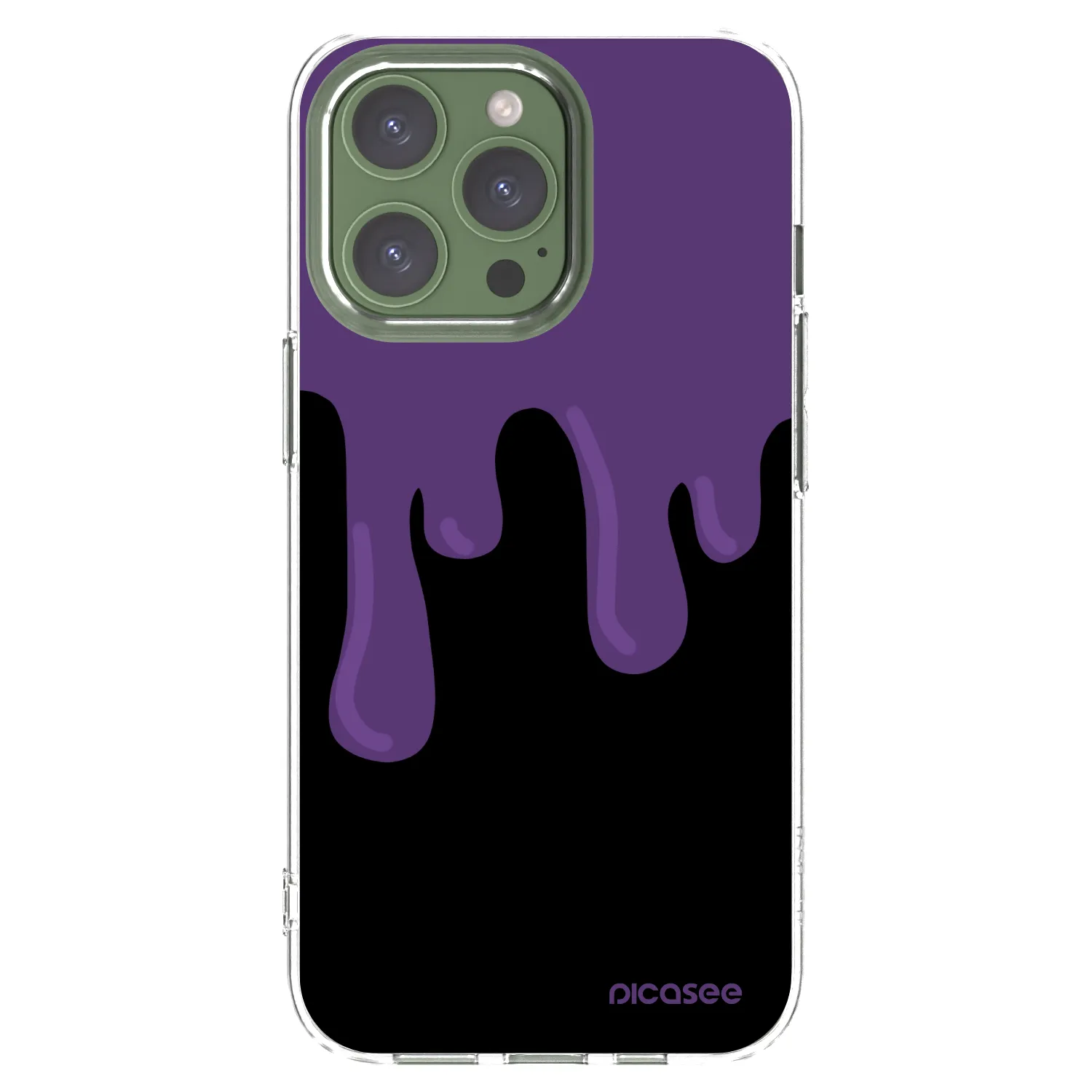 Picasee silikónový prehľadný obal pre Apple iPhone 13 Pro - Purple spooky