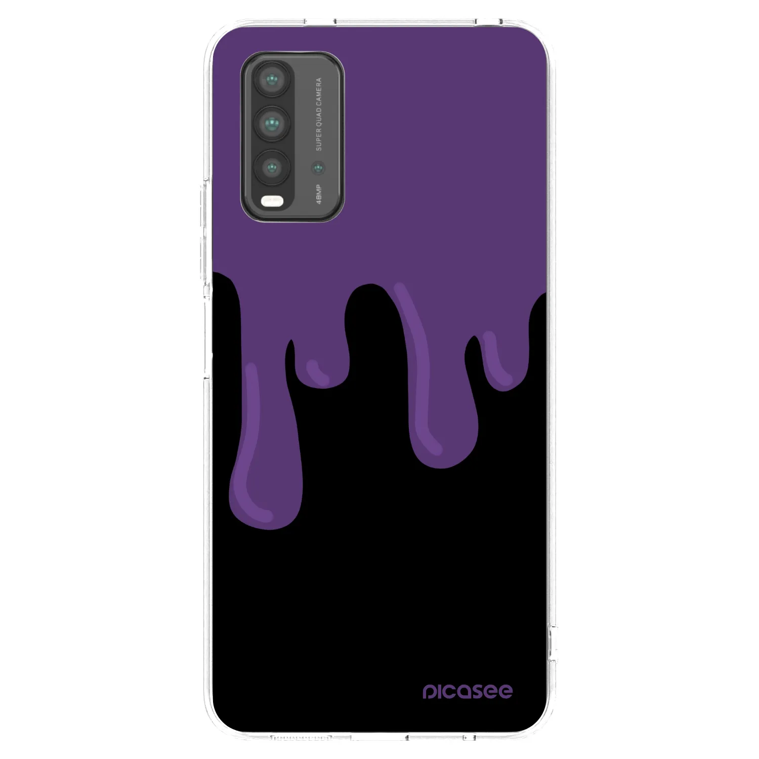 Picasee silikónový prehľadný obal pre Xiaomi Redmi 9T - Purple spooky