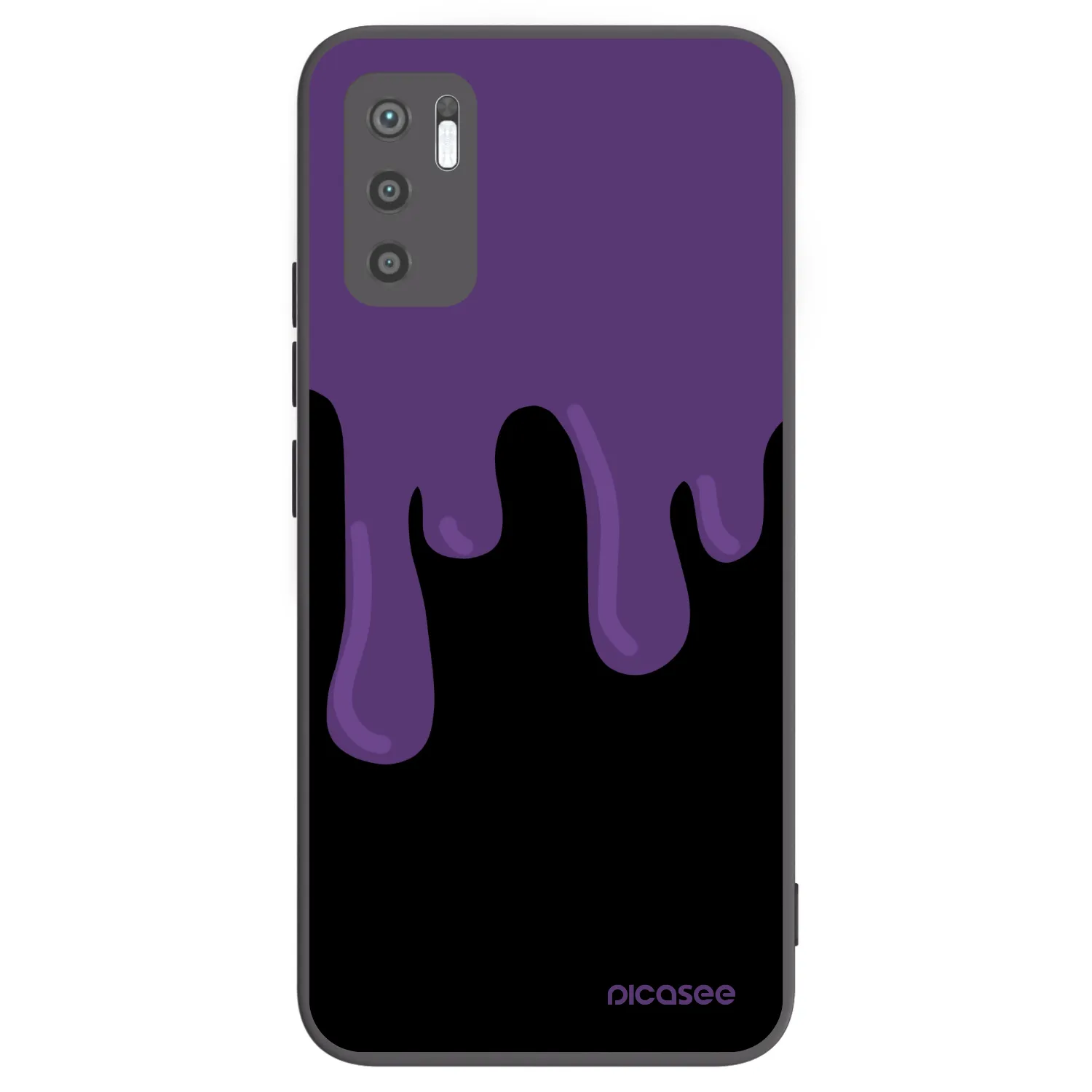 Picasee silikónový čierny obal pre Xiaomi Redmi Note 10 5G - Purple spooky