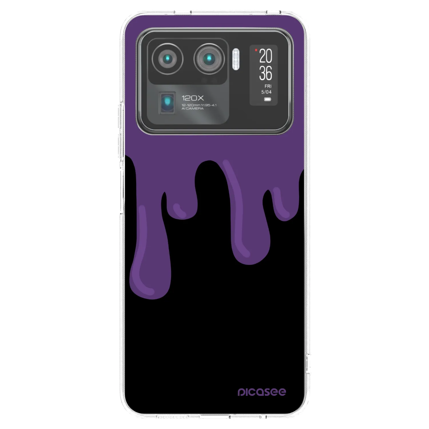 Picasee silikónový prehľadný obal pre Xiaomi Mi 11 Ultra - Purple spooky