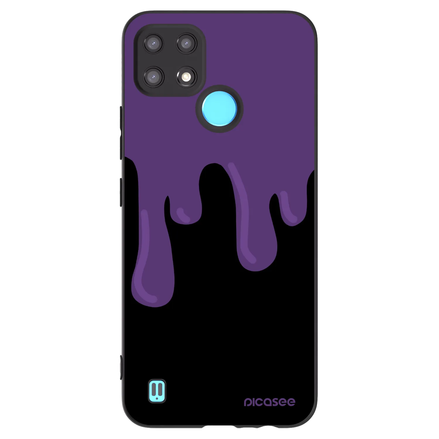 Picasee silikónový čierny obal pre Realme C21 - Purple spooky