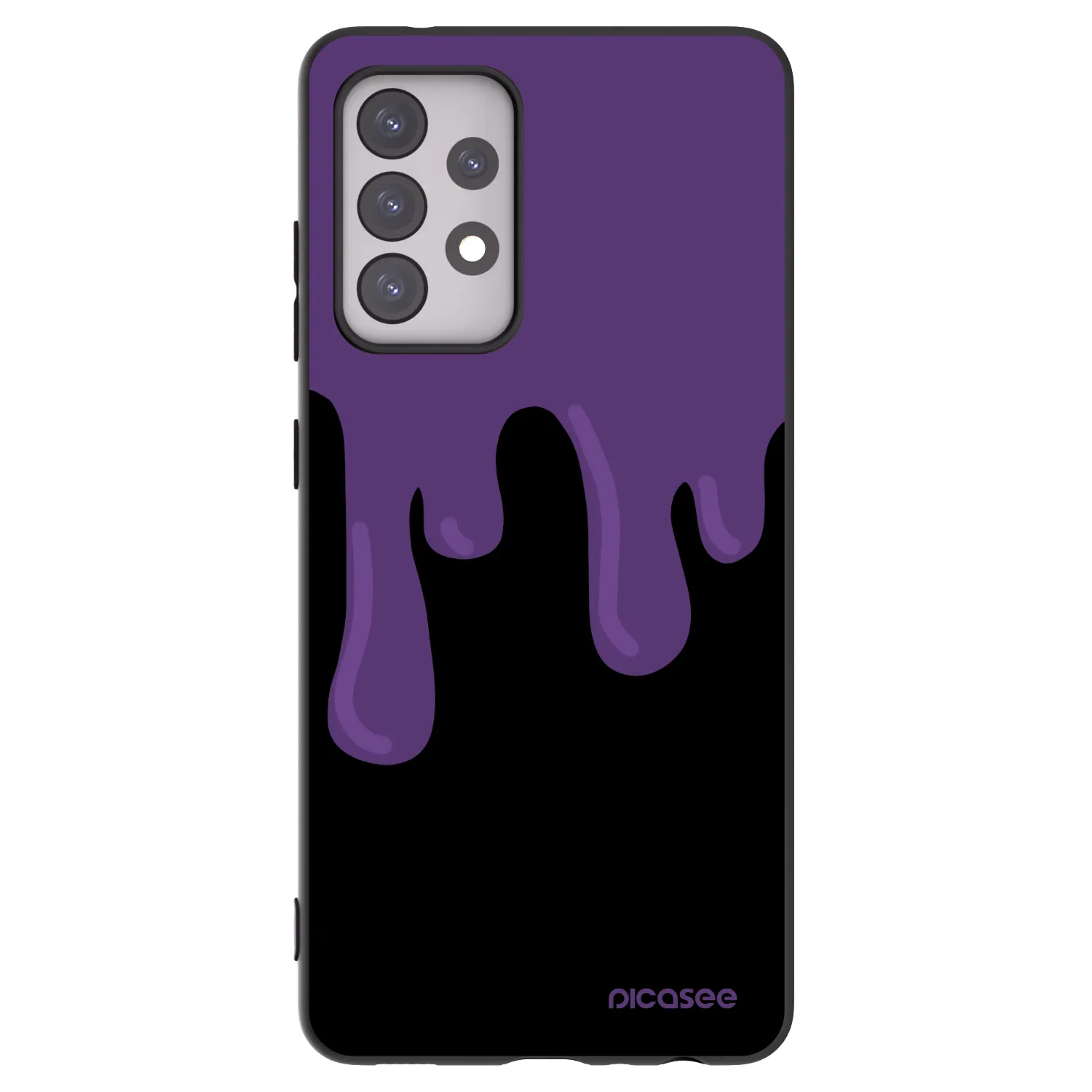 Picasee silikónový čierny obal pre Samsung Galaxy A52s 5G A528B - Purple spooky