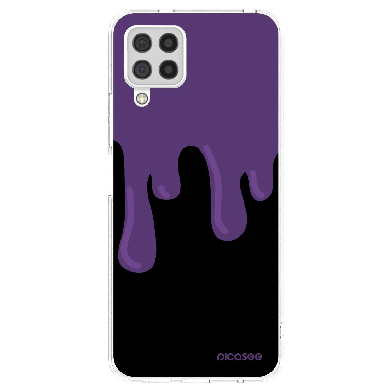 Picasee silikónový prehľadný obal pre Samsung Galaxy A22 A225F 4G - Purple spooky