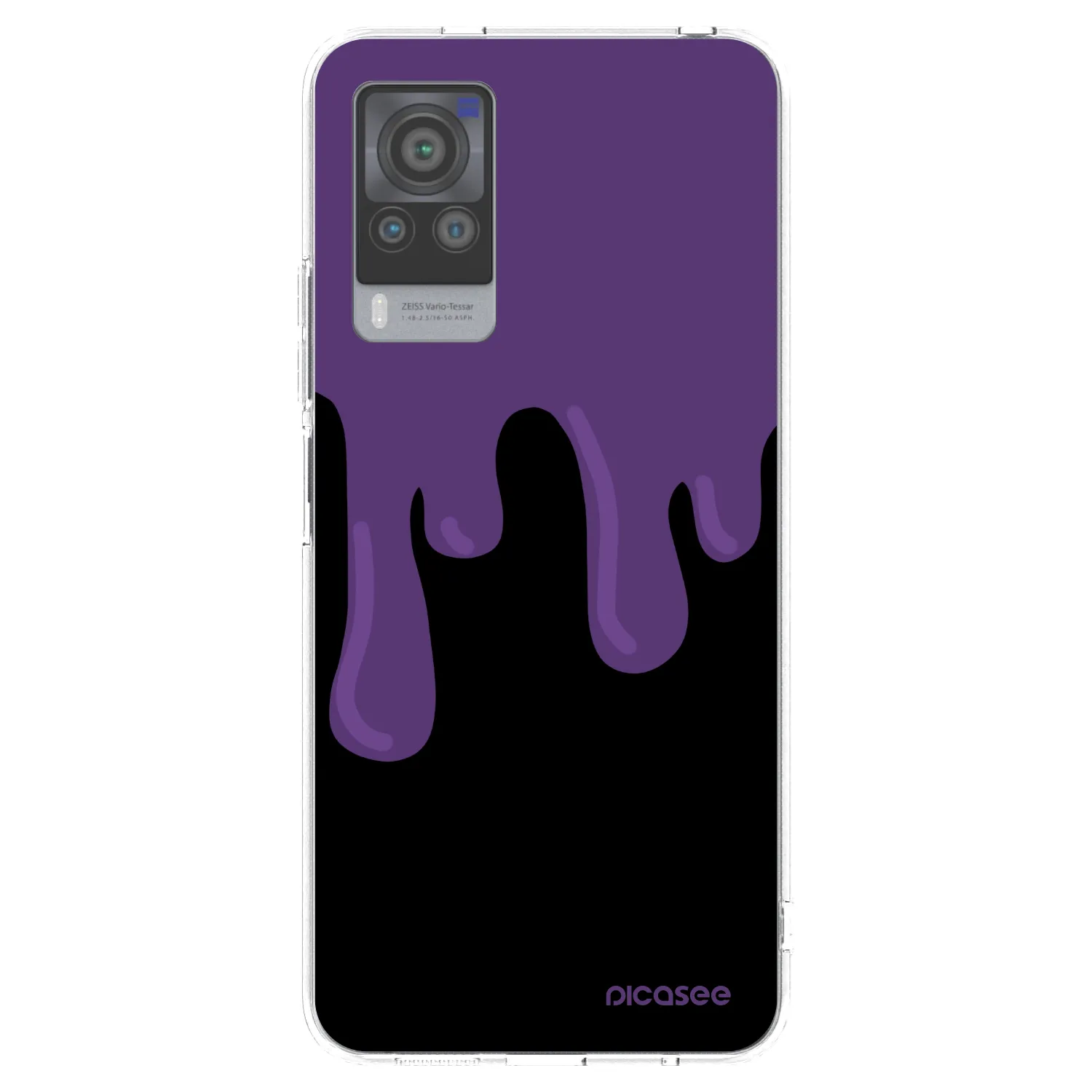 Picasee silikónový prehľadný obal pre Vivo X60 Pro 5G - Purple spooky
